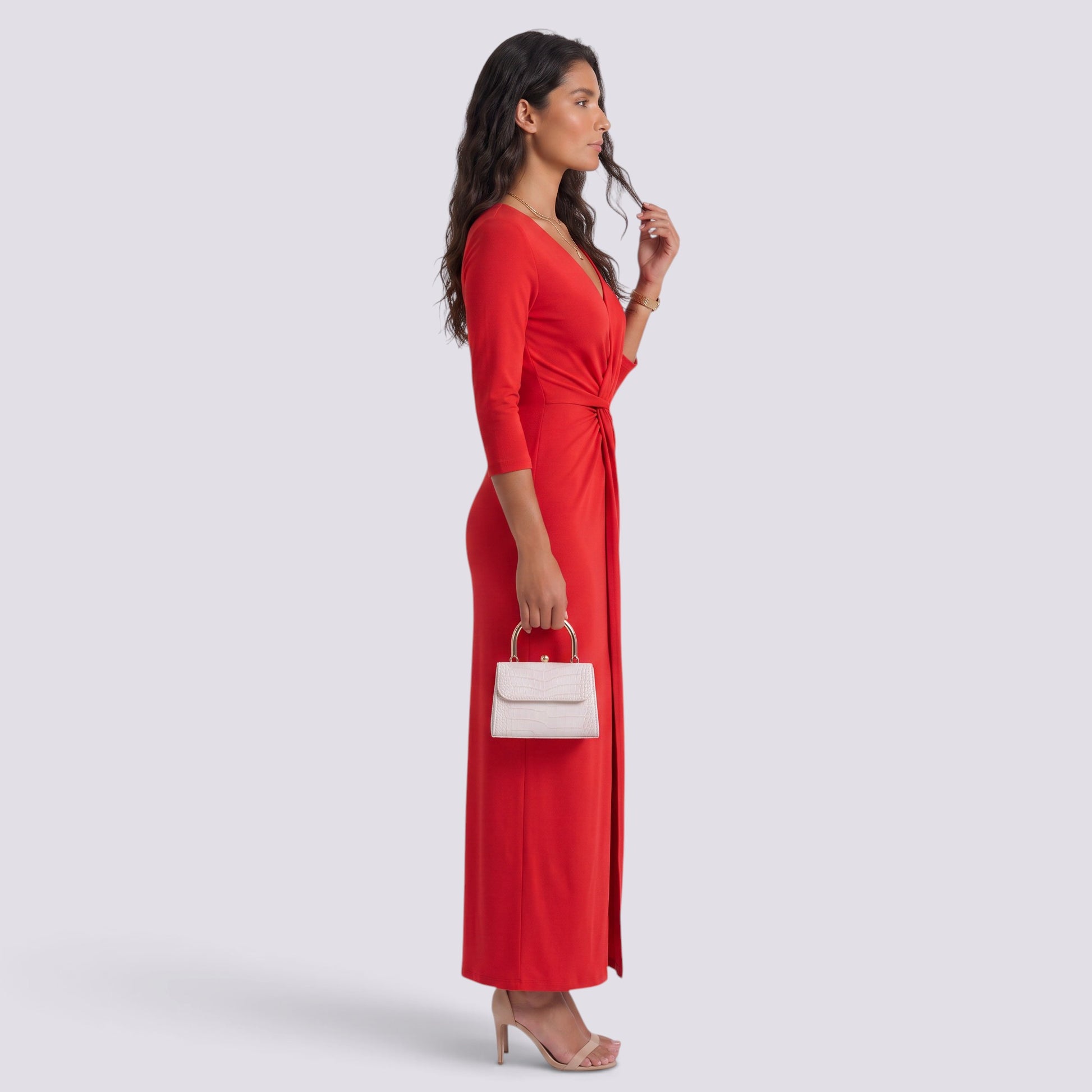 Vestido Largo de Fiesta Mujer Elegante Larga Talle Alto