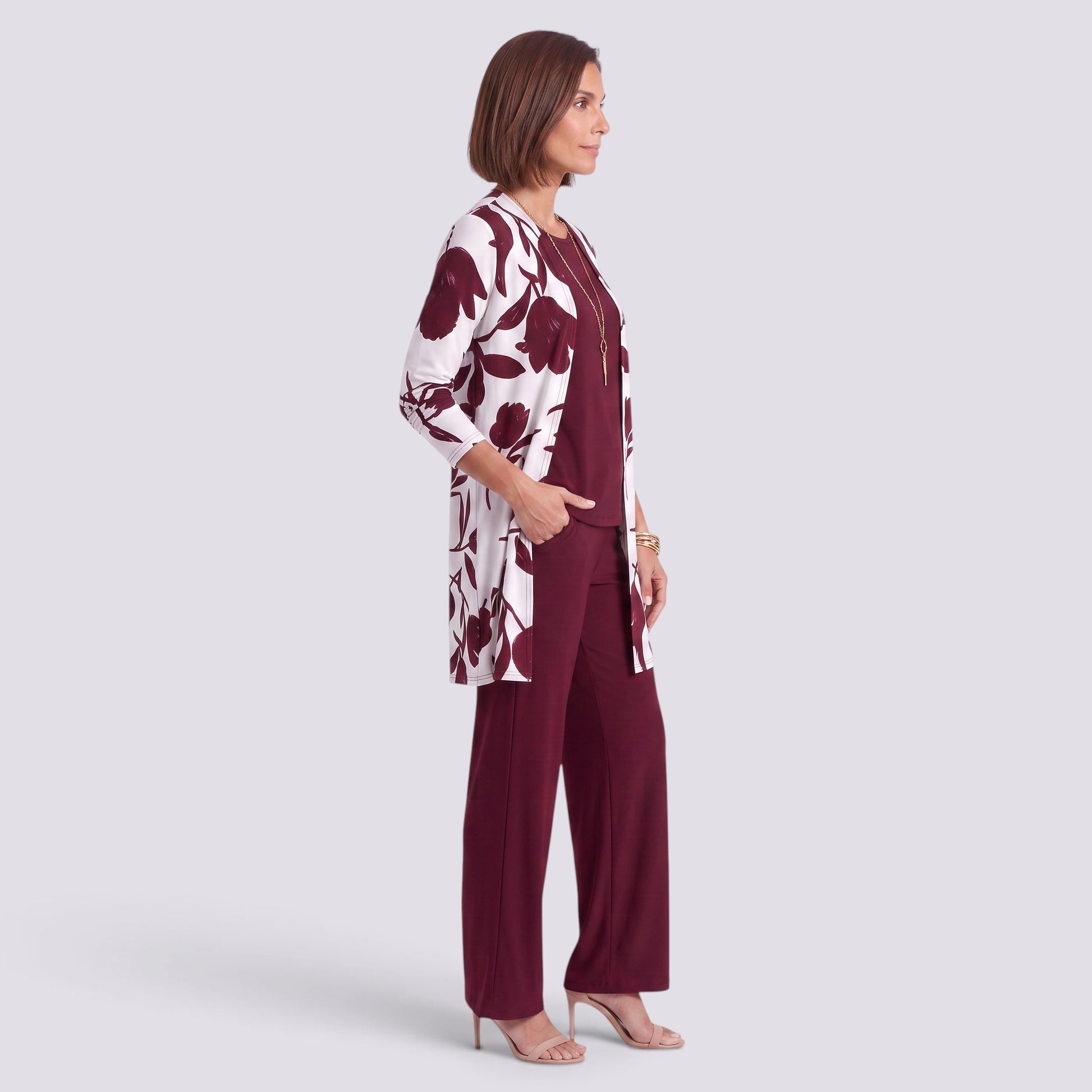 Conjunto Mujer Cárdigan y Pantalón Elegante