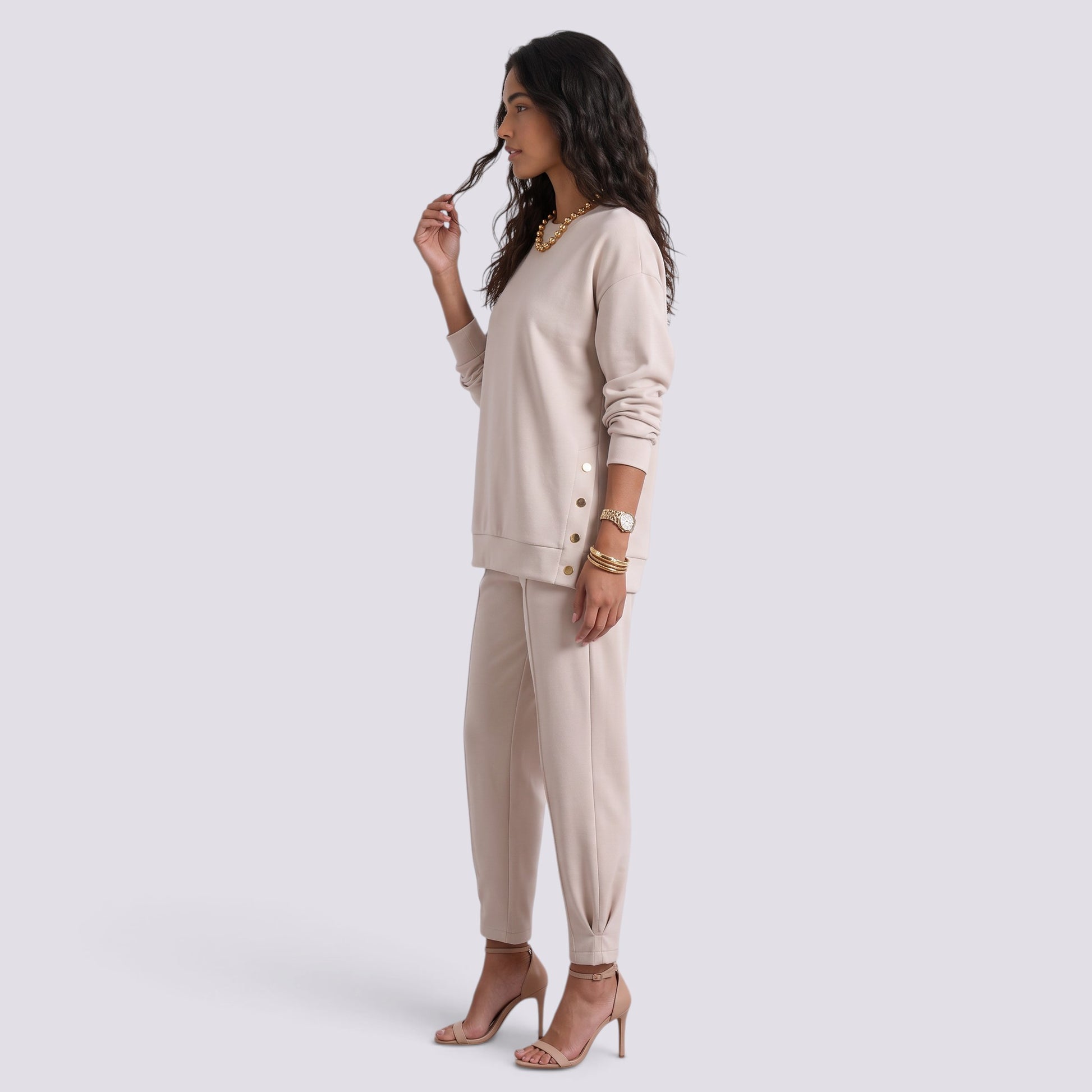 Conjunto Dos Piezas Mujer Camisa Pantalón Tobillero