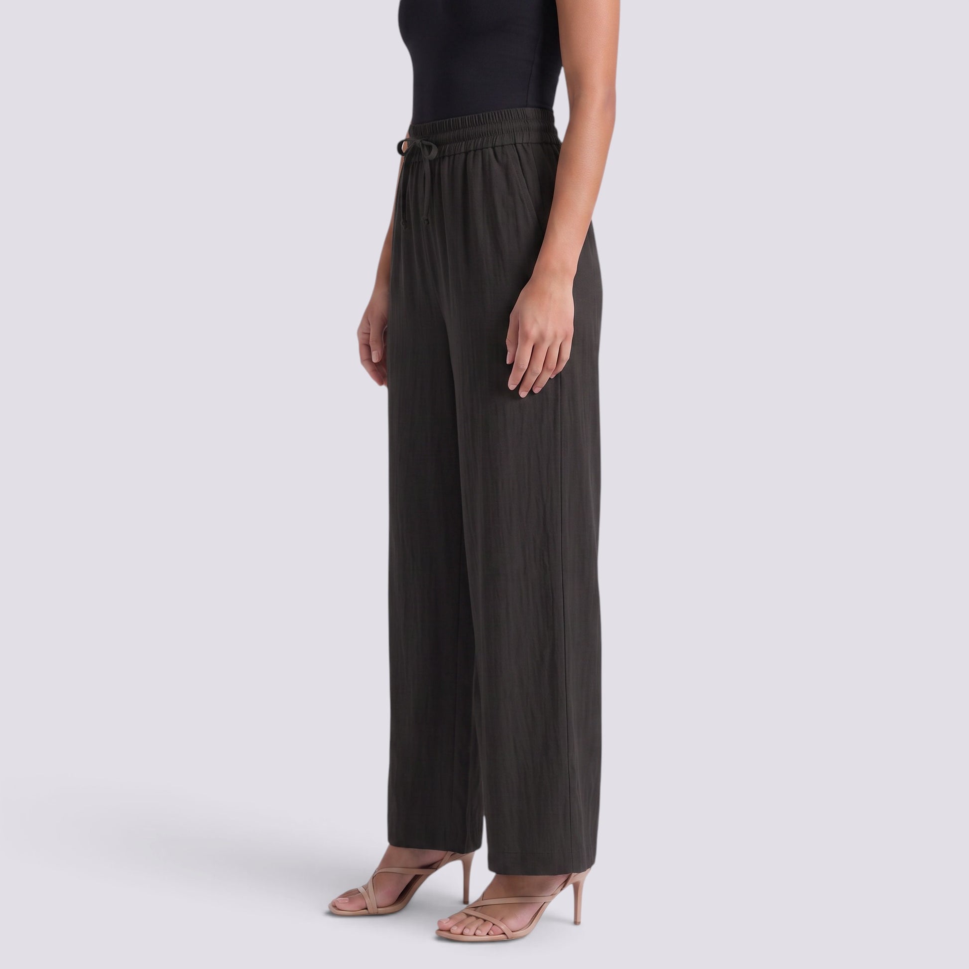 Pantalón Ancho Mujer Cintura Cordón