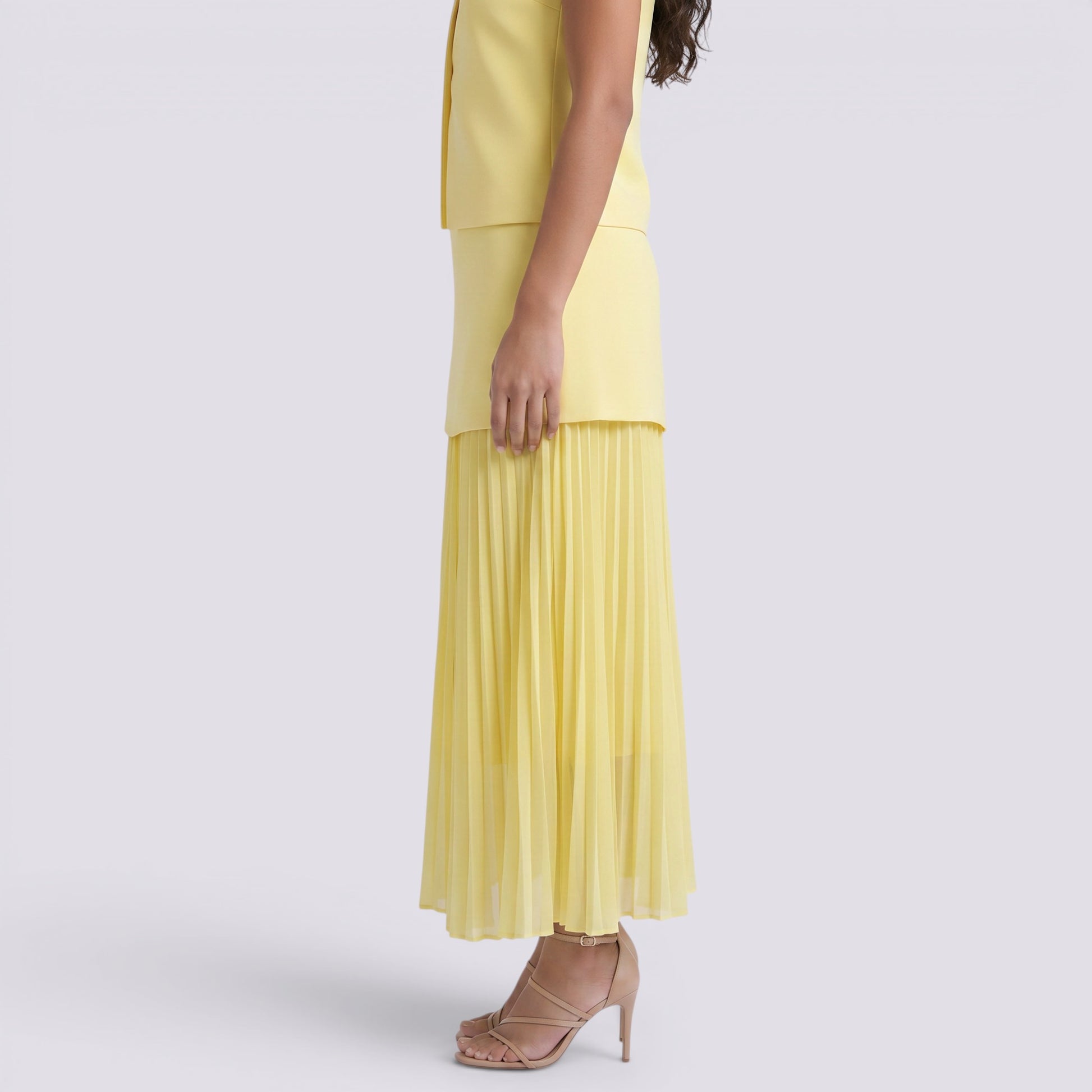 Falda Midi Mujer Cintura Alta