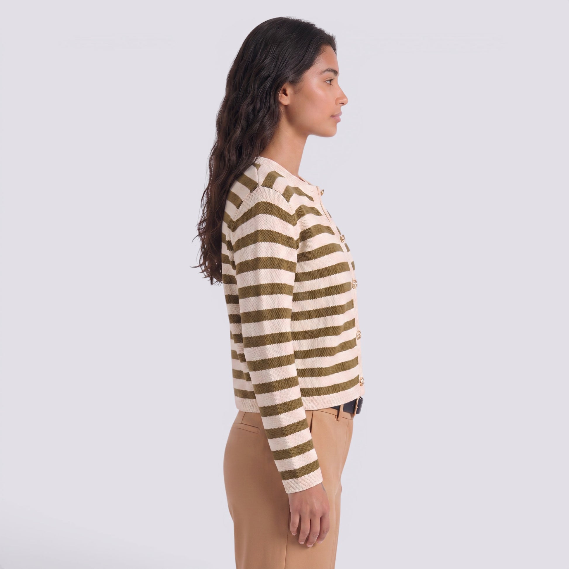 Cárdigan Mujer de Punto a Rayas