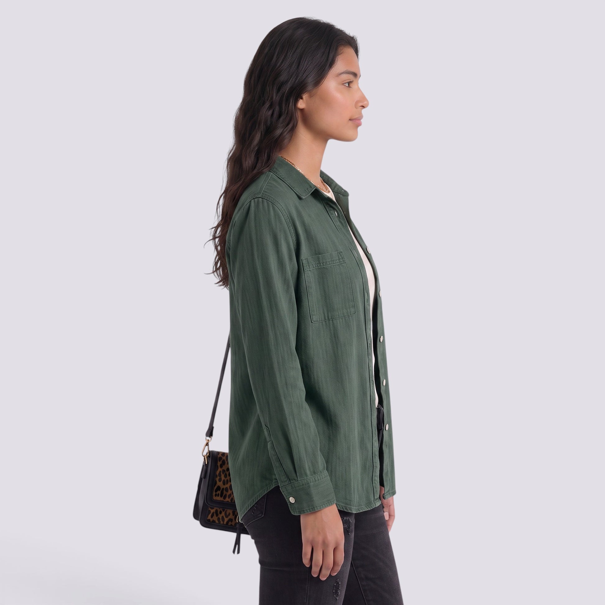 Chaqueta Mujer Vaquera Corte Holgado Doble Bolsillo