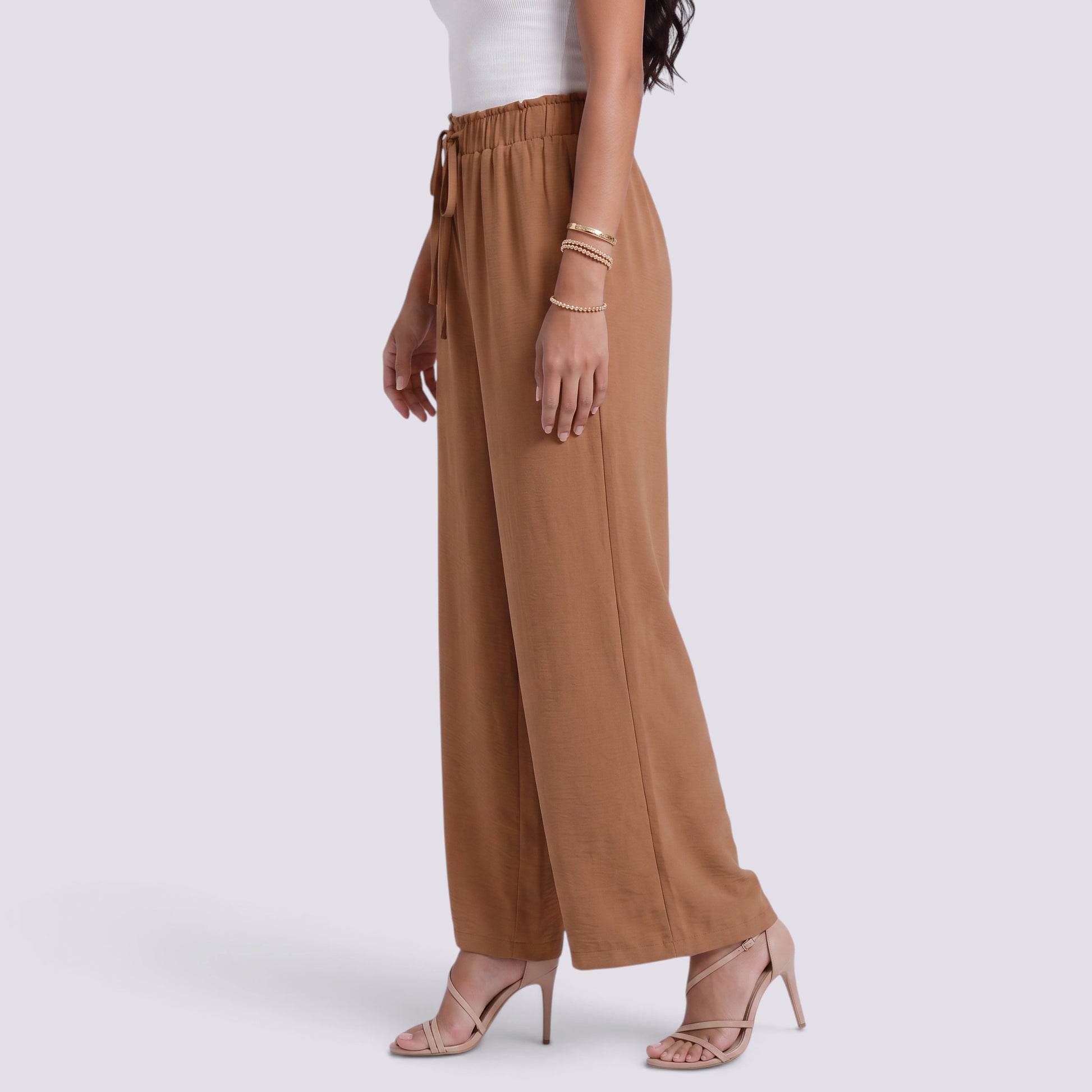 Pantalón Ancho Mujer Cintura Elástica
