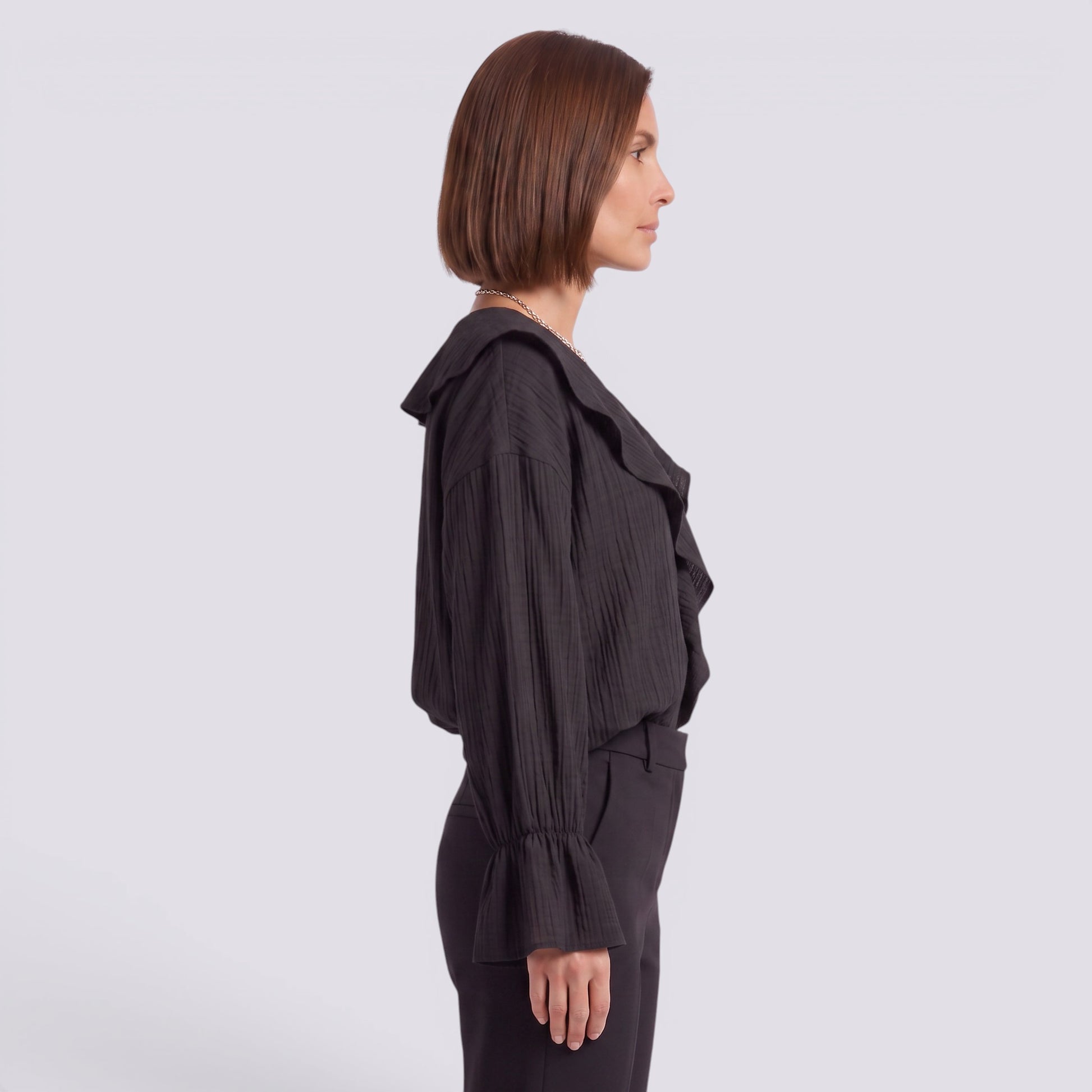 Blusa Mujer Manga Volante Elegante