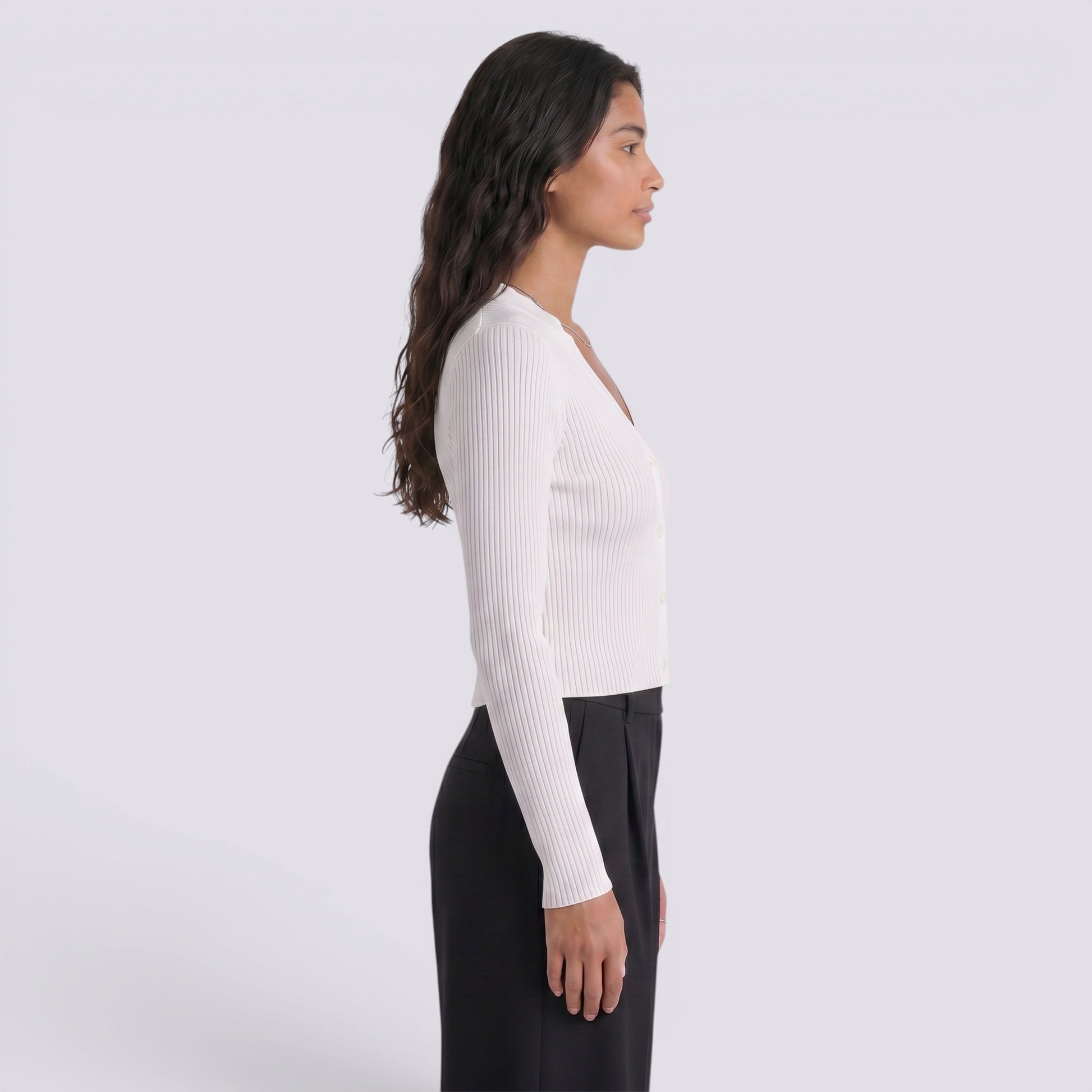 Cárdigan Mujer de Punto Escote Pico