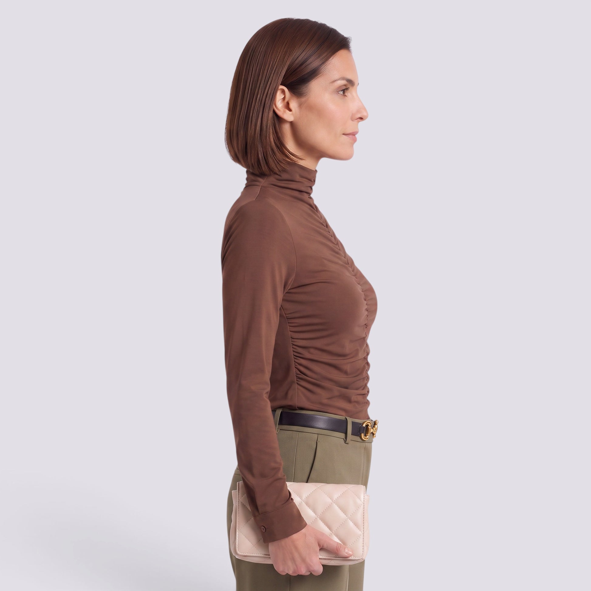 Blusa Mujer Manga Larga Escote Cruzado