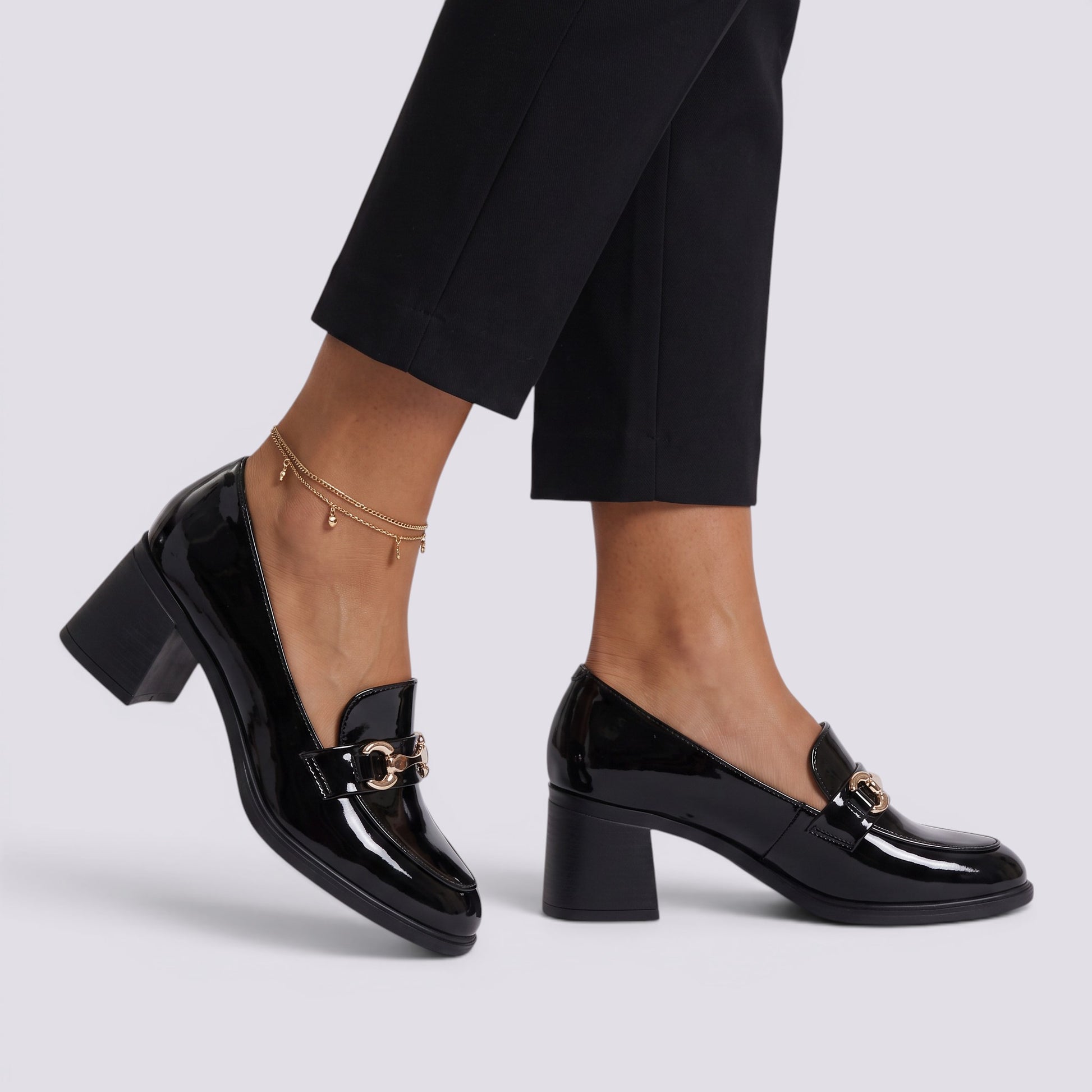 Zapatos Mocasín Mujer con Tacón Elegante