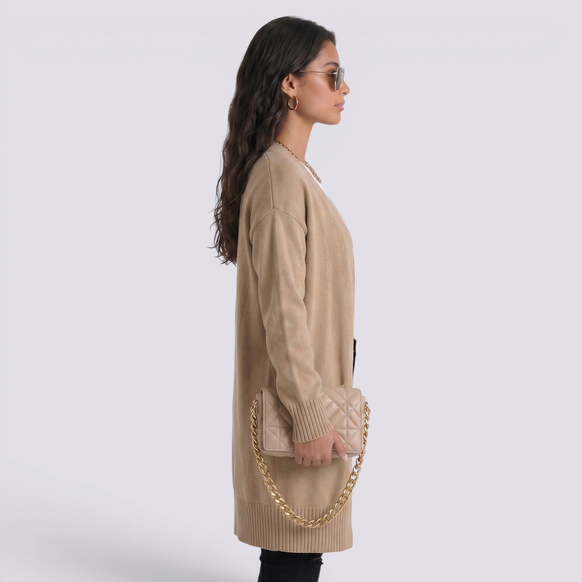Cárdigan Mujer Largo Oversize de Punto