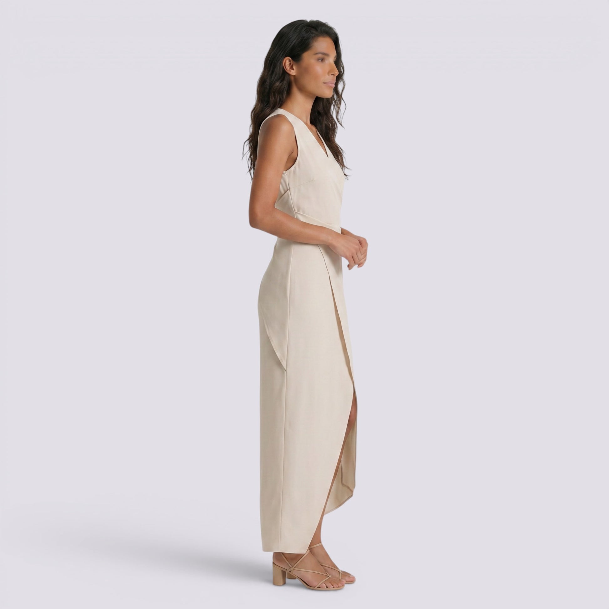 Vestido Largo Asimétrico Mujer