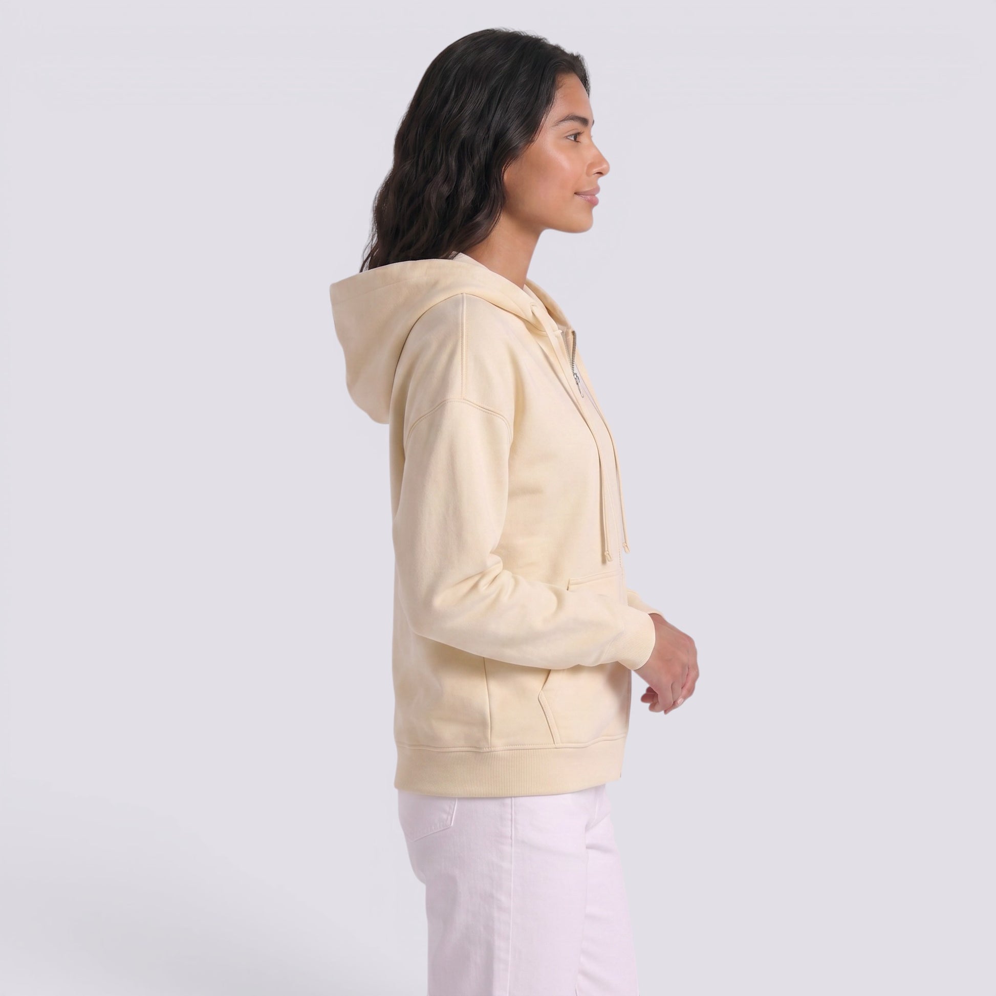 Sudadera Oversize Mujer con Capucha y Cremallera