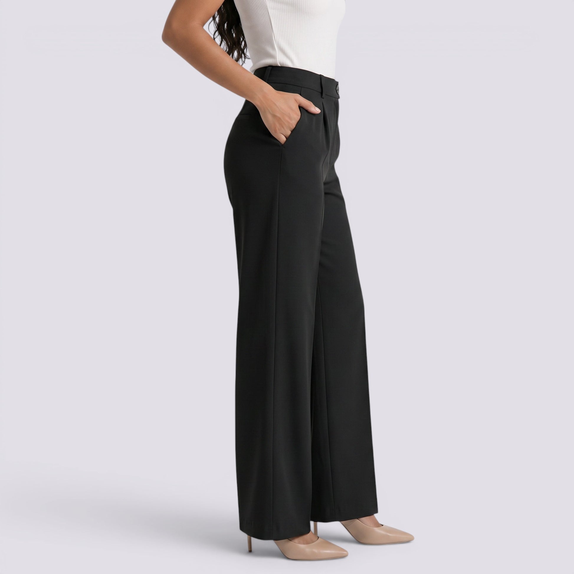 Pantalón de Vestir Mujer Tiro Alto