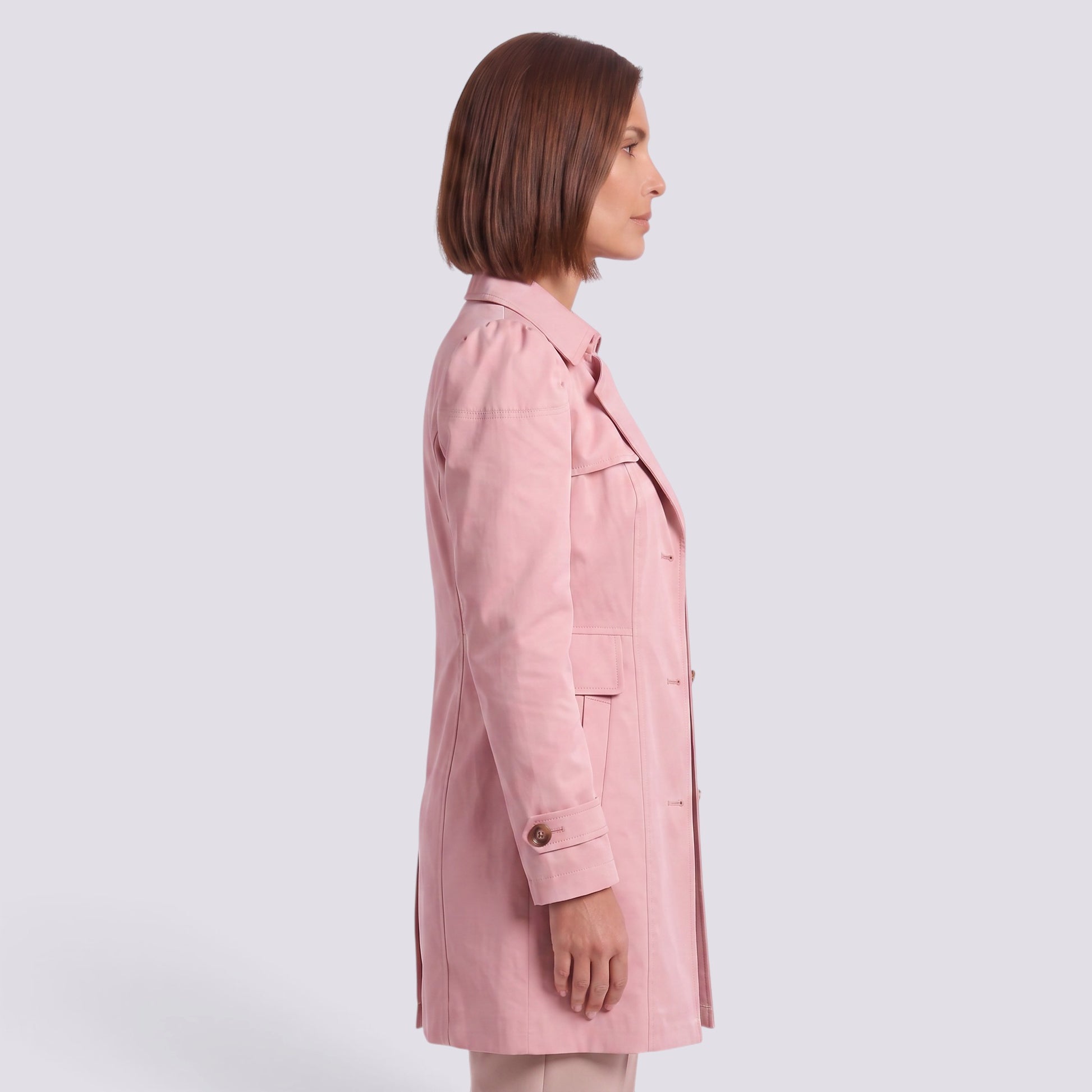 Gabardina Mujer Larga Entallada Elegante