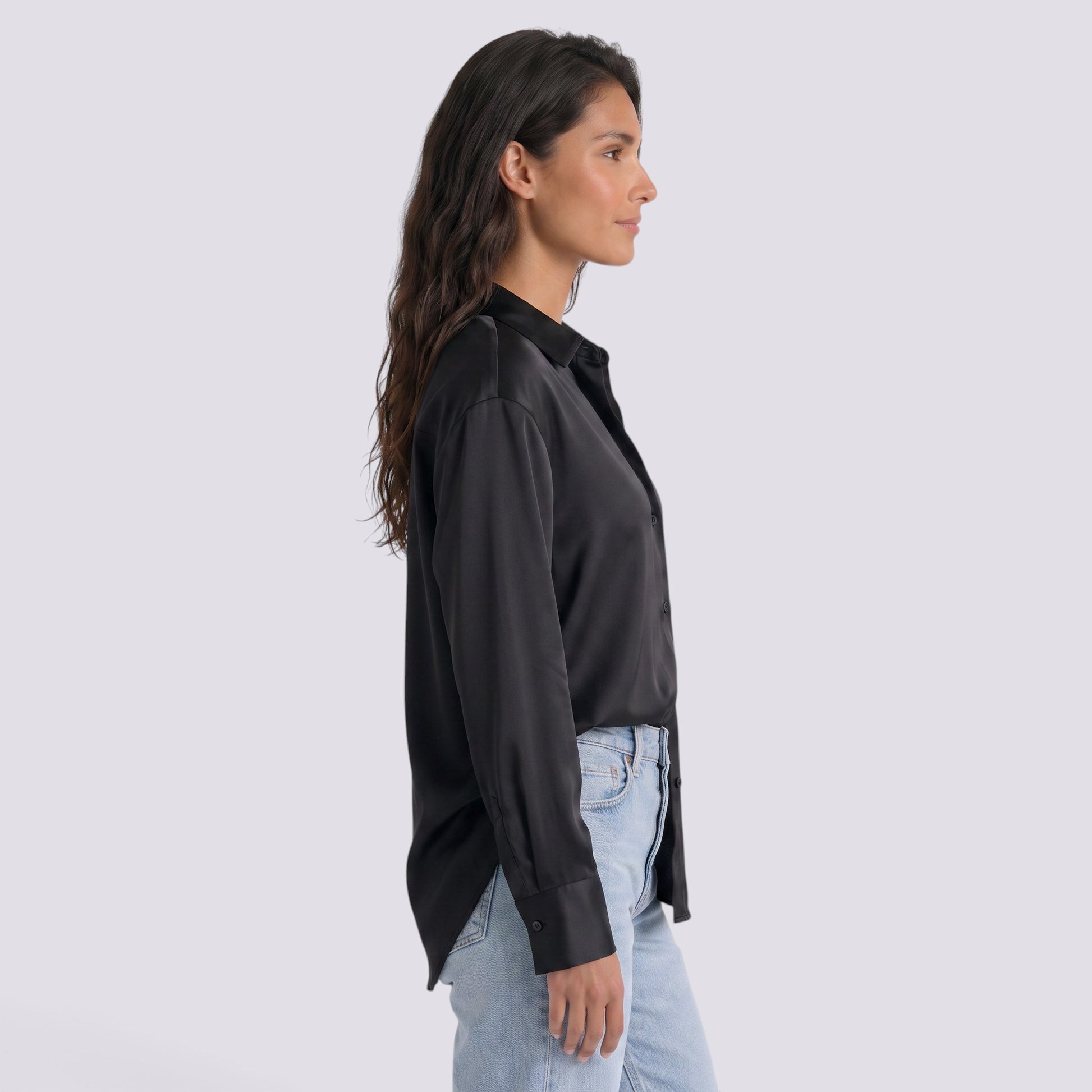 Blusa Mujer Manga Larga con Solapa