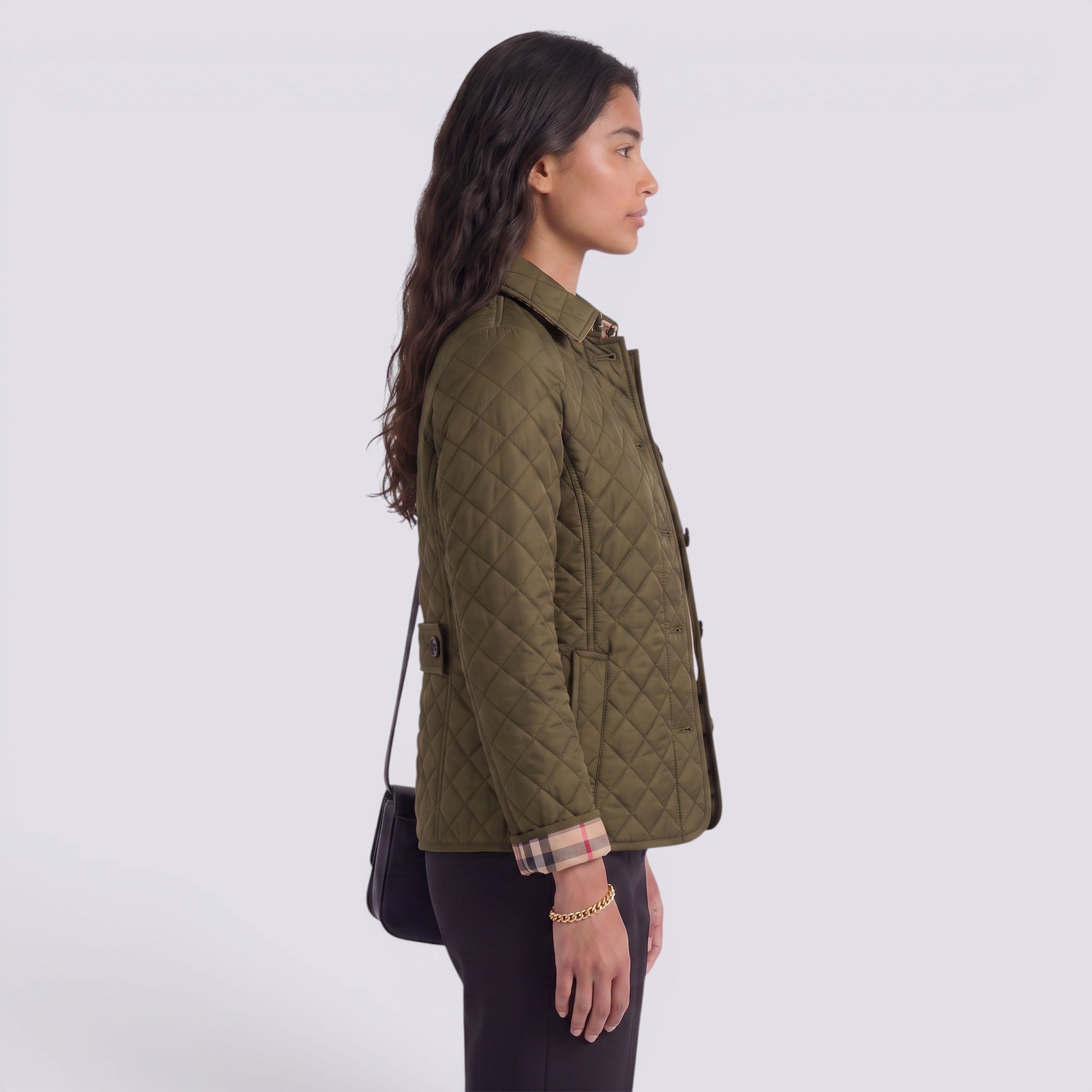 Chaqueta Acolchada Mujer Elegante con Solapa