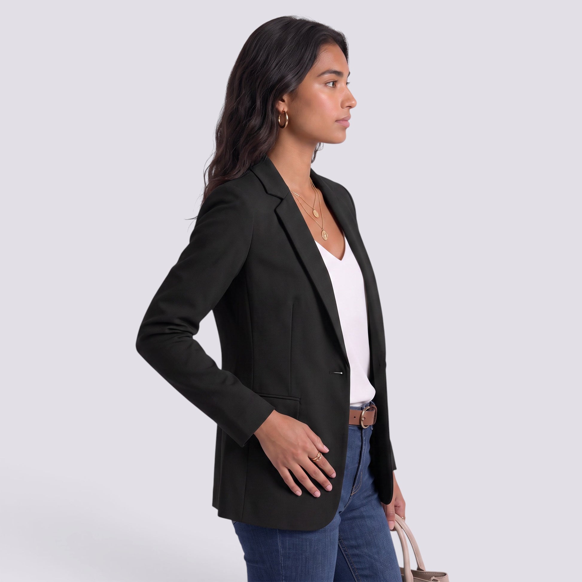 Blazer Mujer Entallado Corte Clásico