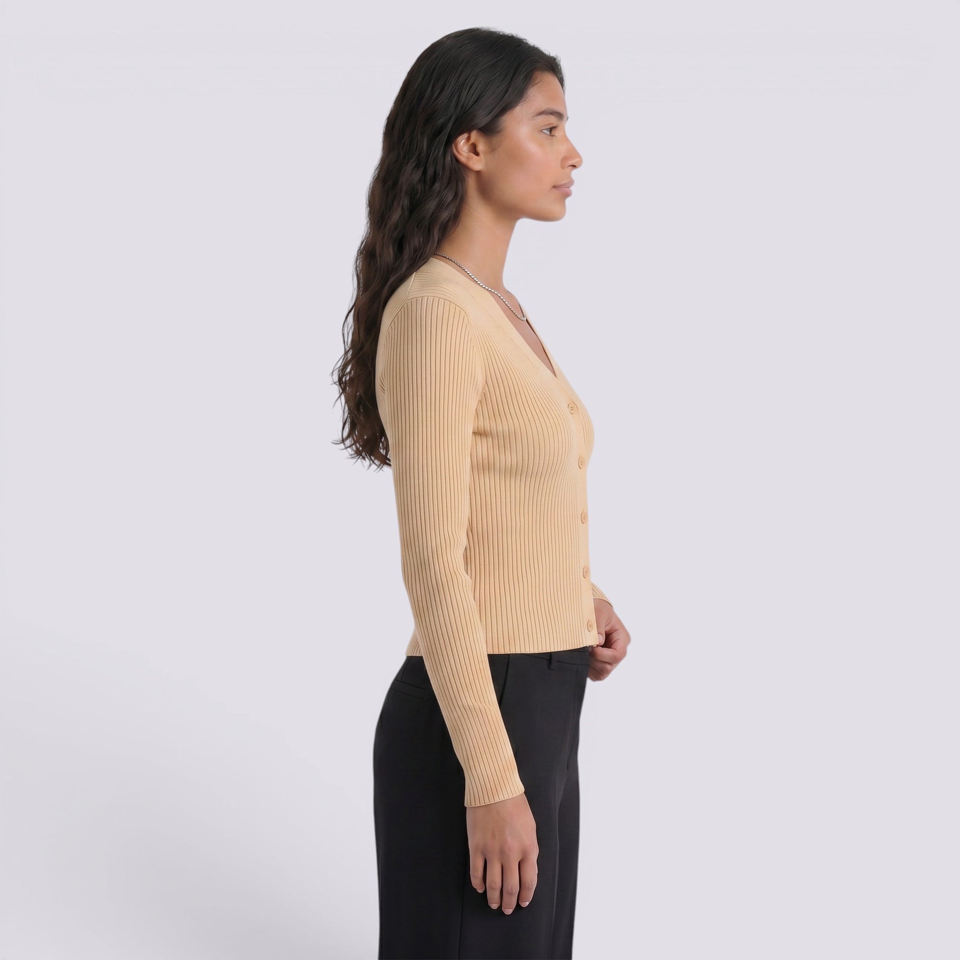 Cárdigan Mujer de Punto Escote Pico