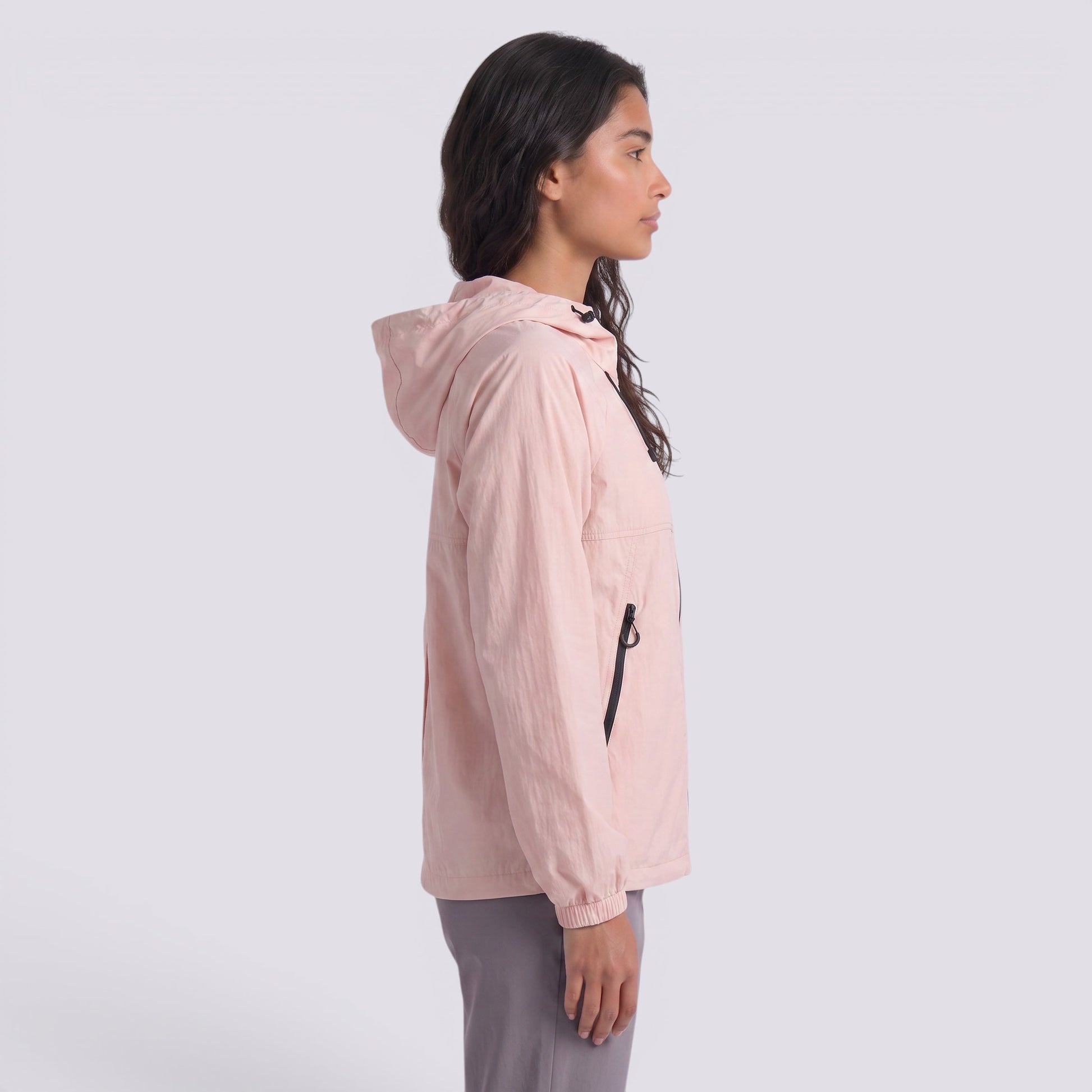 Chaqueta Cortavientos Mujer Ligera con Capucha