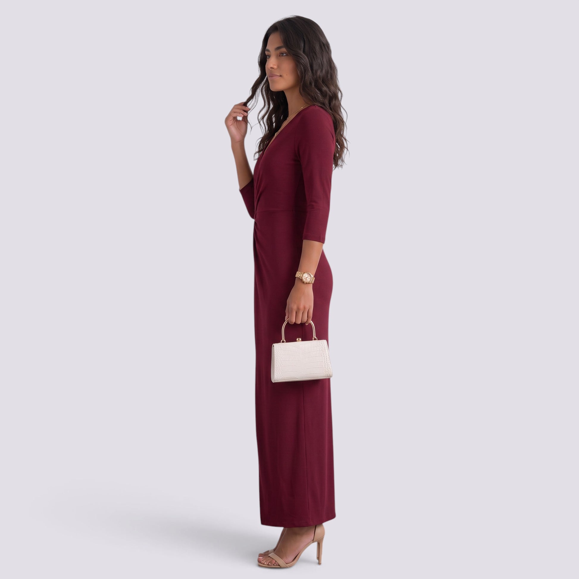 Vestido Largo de Fiesta Mujer Elegante Larga Talle Alto