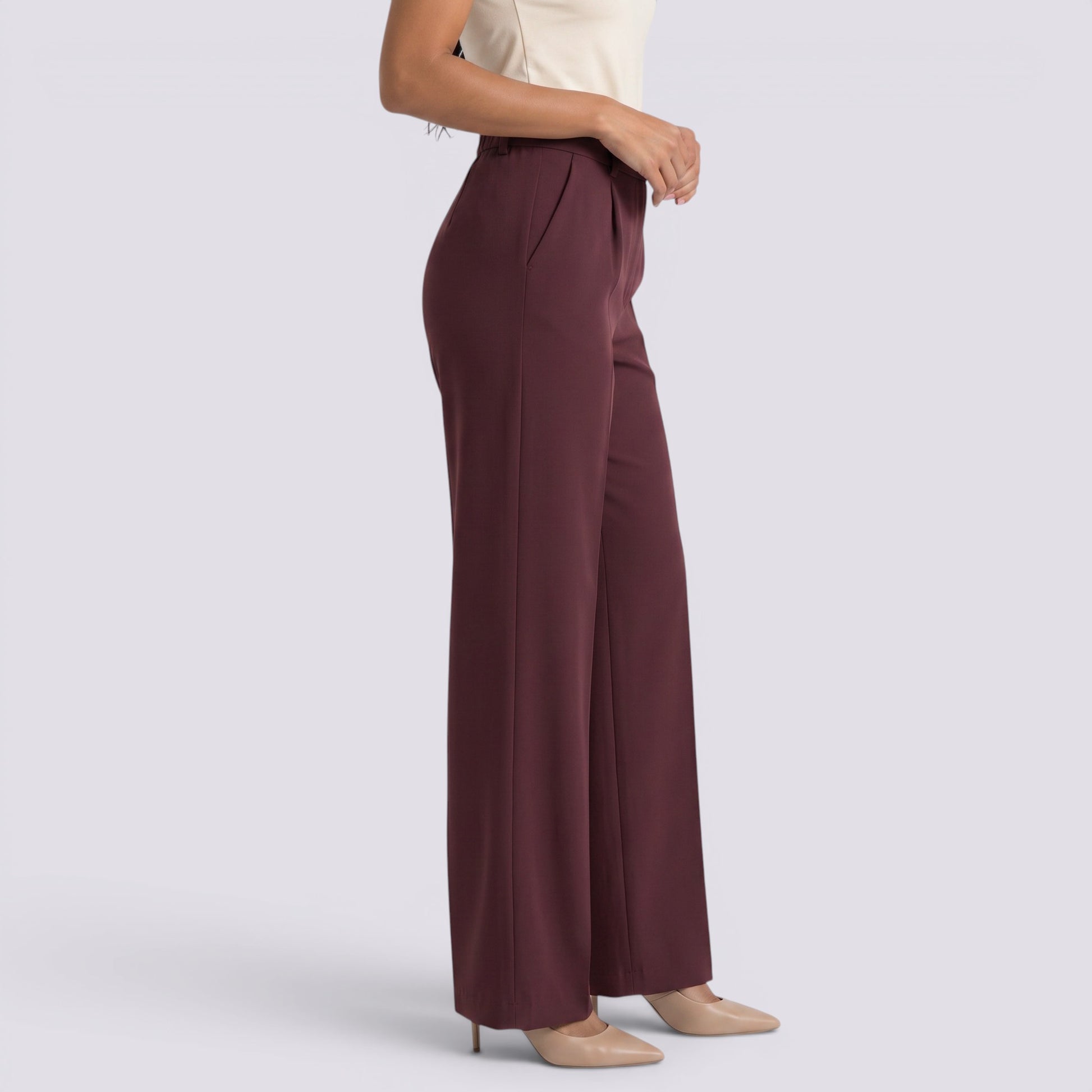 Pantalón de Vestir Mujer Tiro Alto