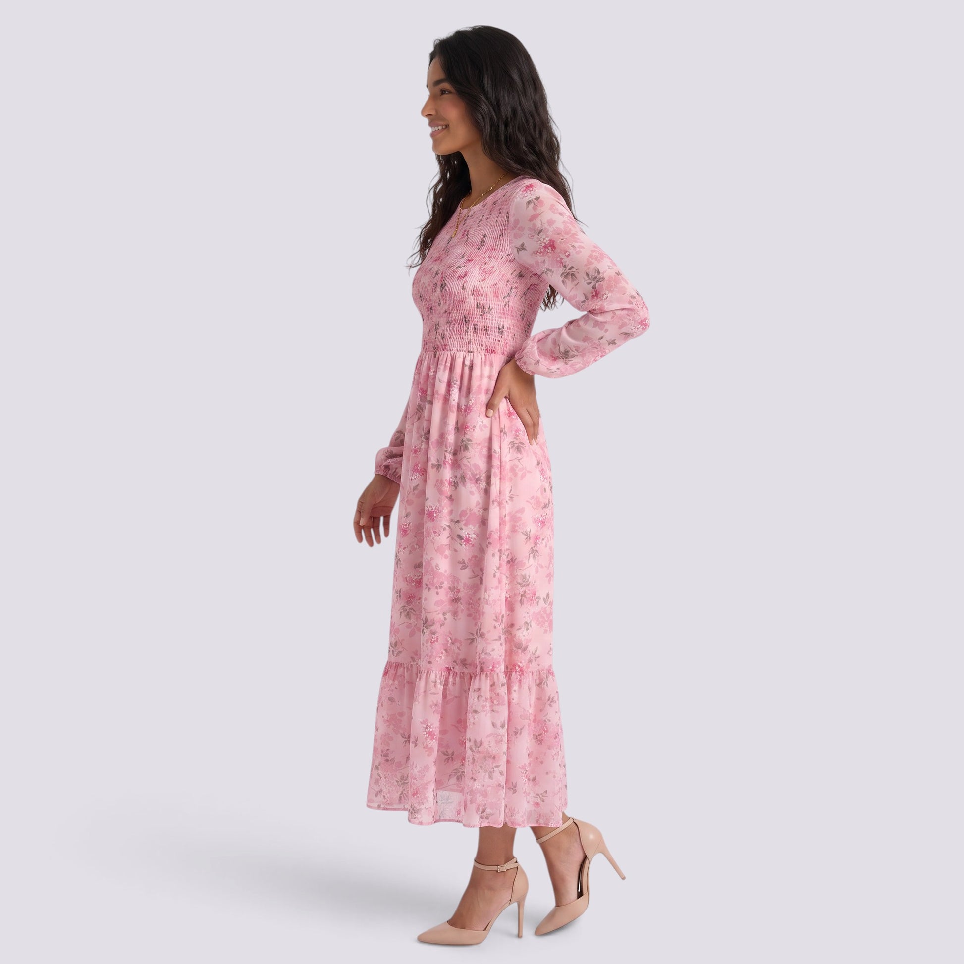 Vestido Casual Mujer Cuello Redondo