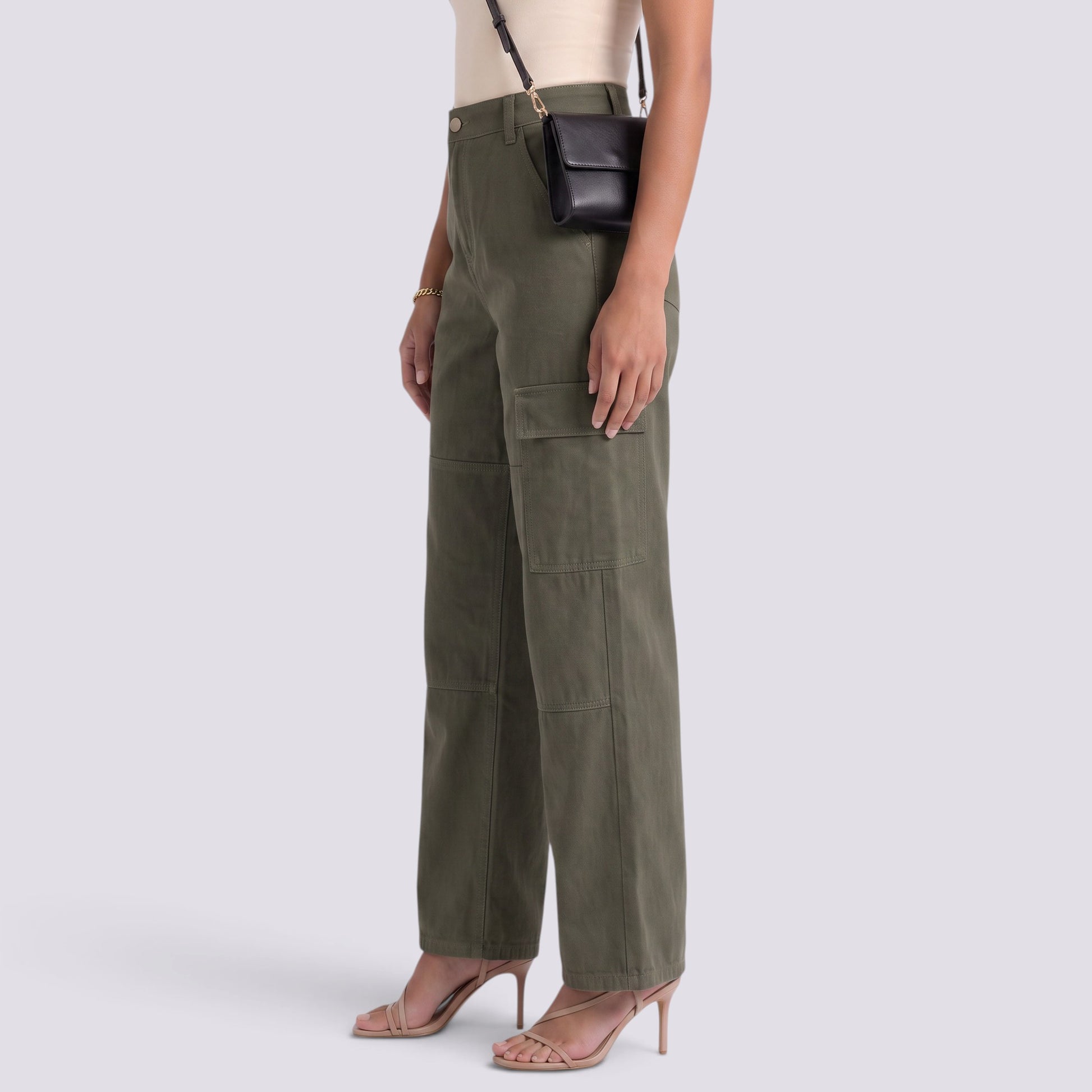Pantalón Recto Mujer Cintura Alta Holgado