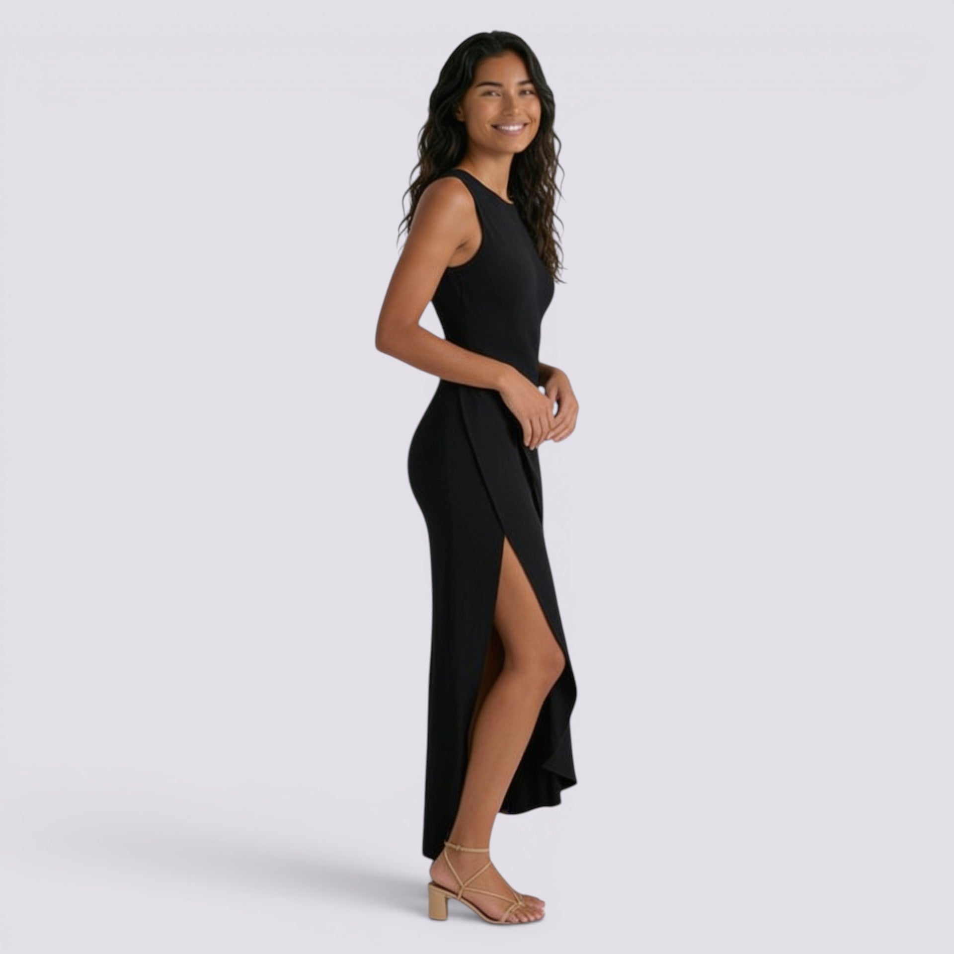Vestido Largo Asimétrico Mujer