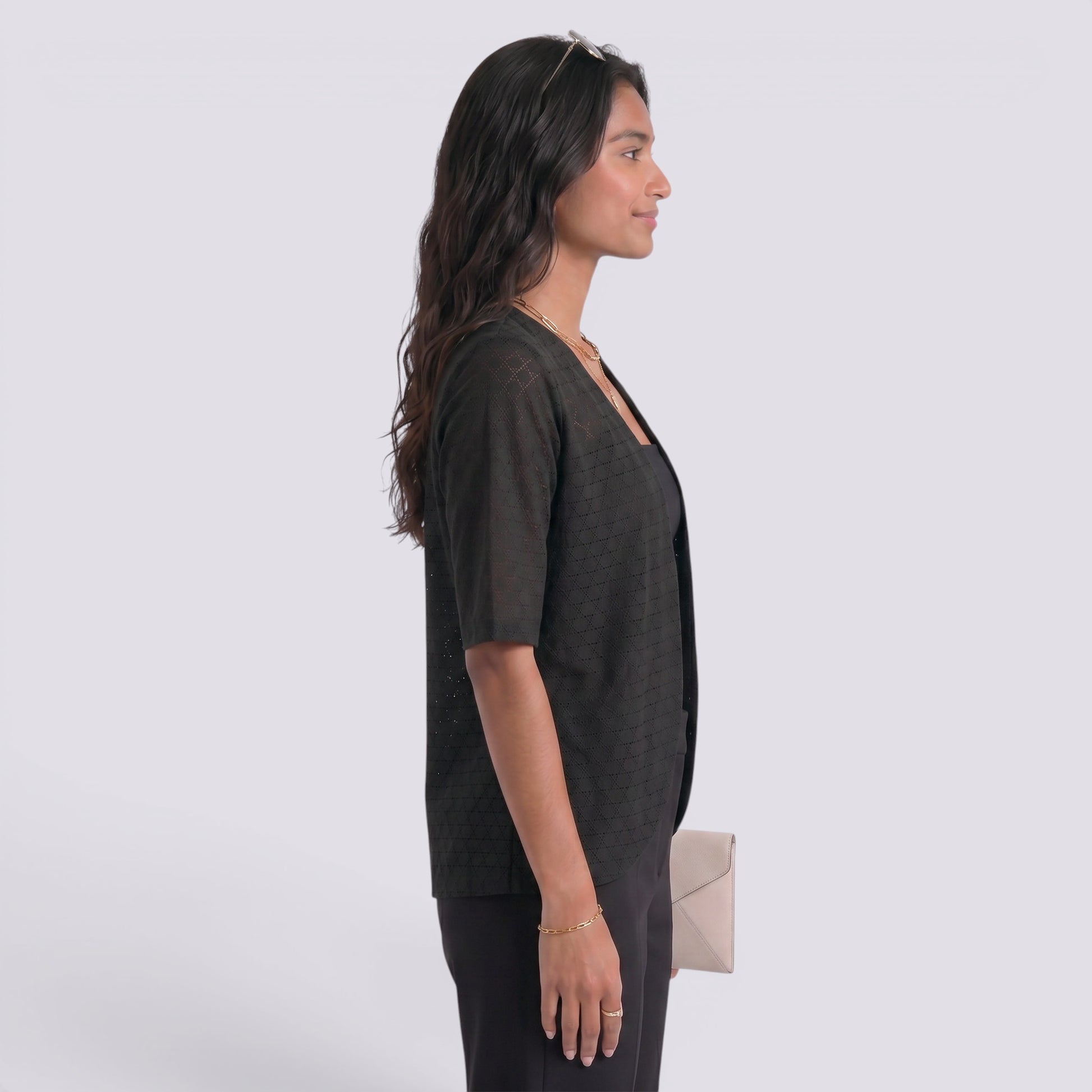 Cárdigan Mujer Elegante de Punto Fino