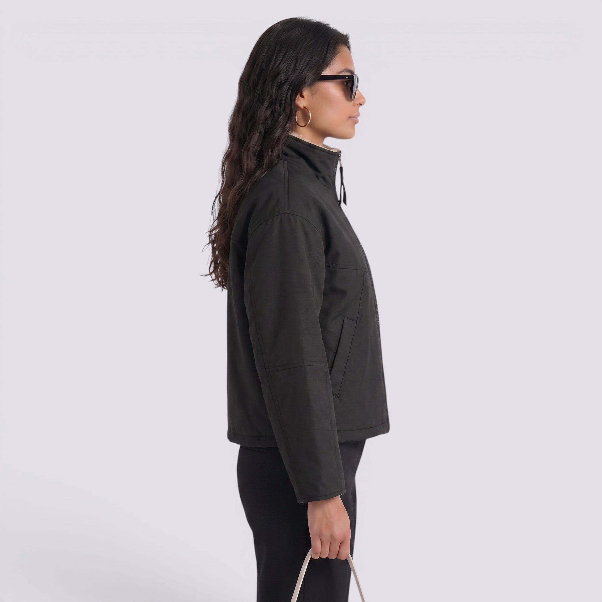Chaqueta Acolchada Mujer Cuello Alto