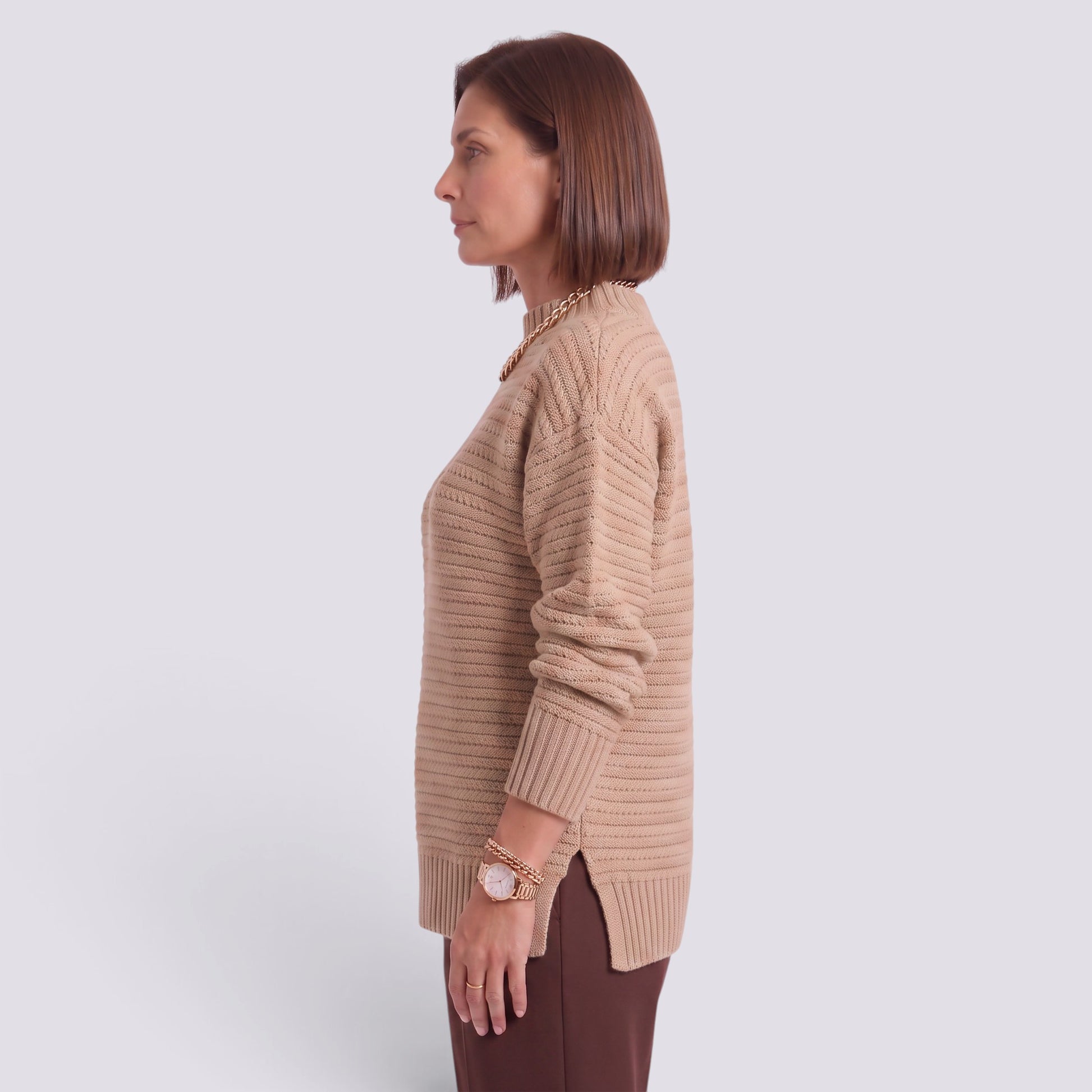 Jersey Mujer de Punto Cuello Alto