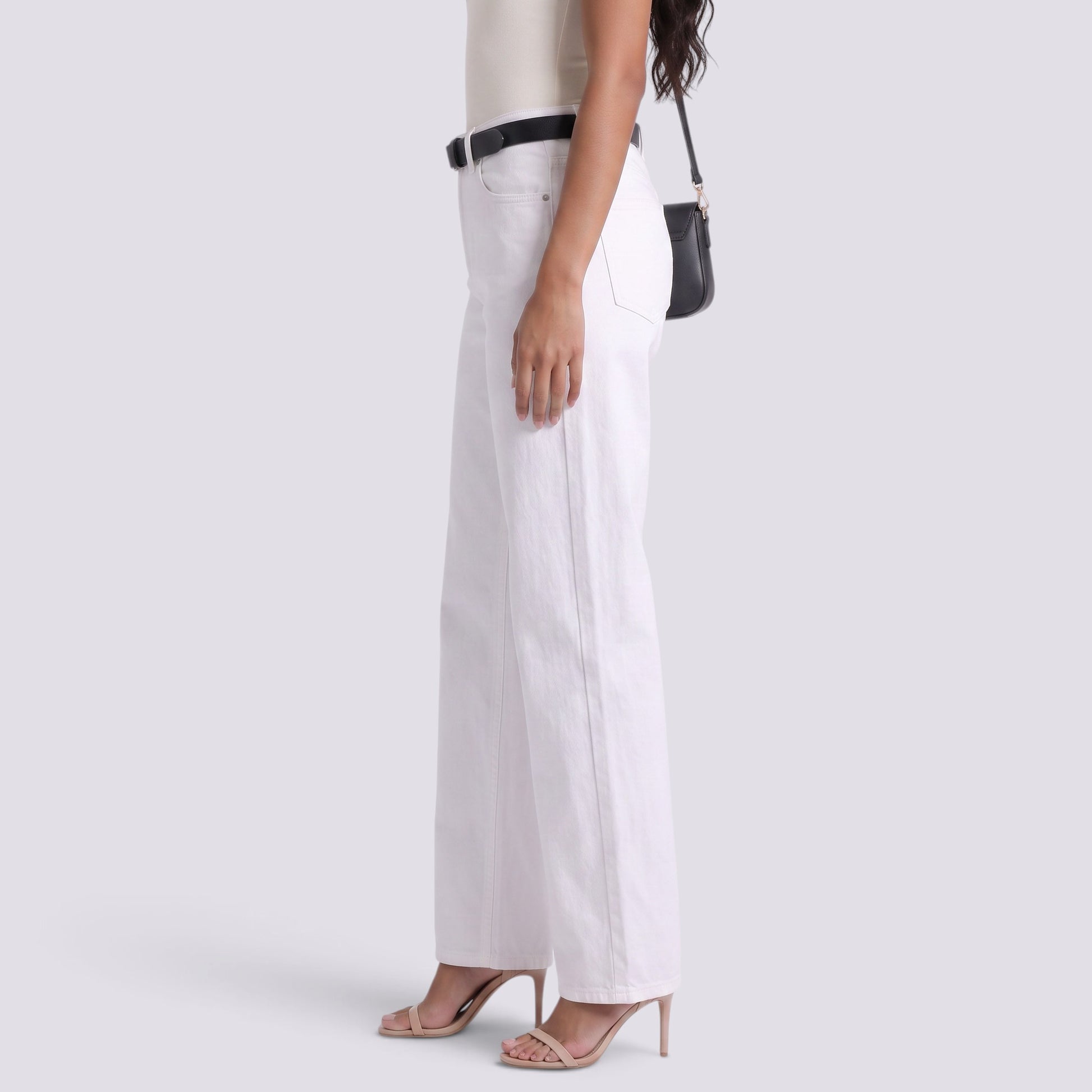 Pantalón Vaquero Mujer Pierna Ancha Cintura Alta
