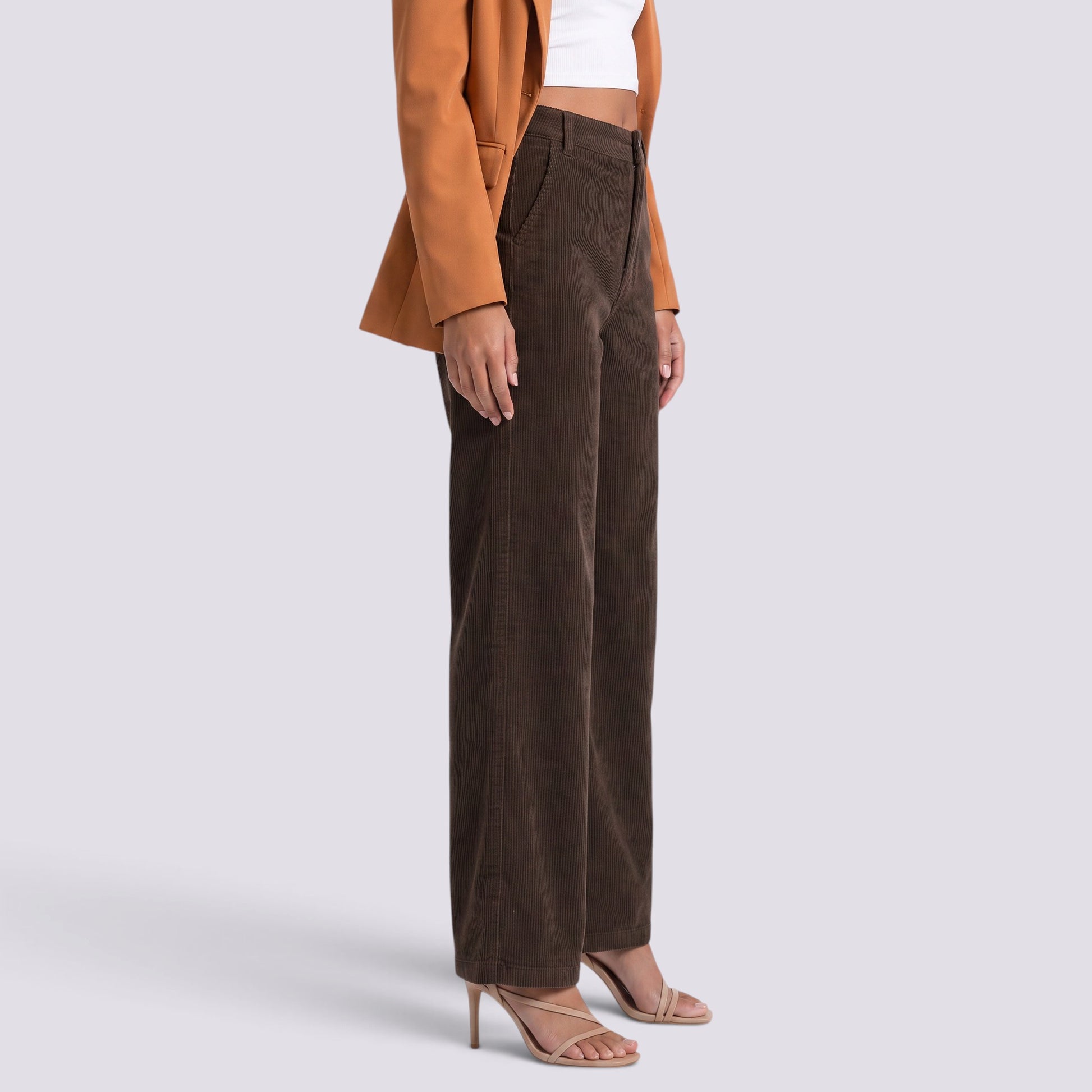 Pantalón Mujer Recto Tiro Alto