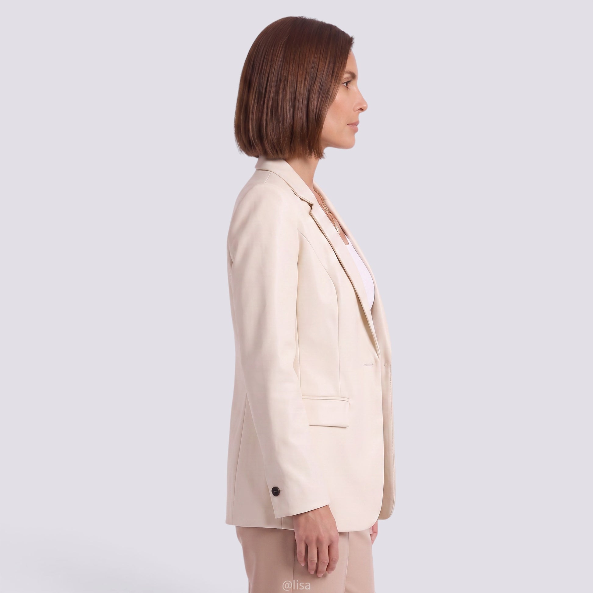 Blazer Mujer Entallado Un Botón