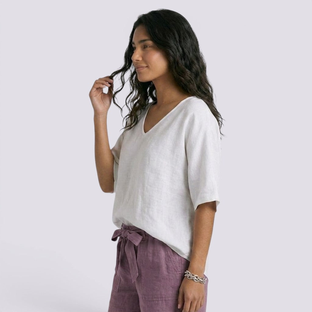 Camiseta Mujer Holgada Lino Verano