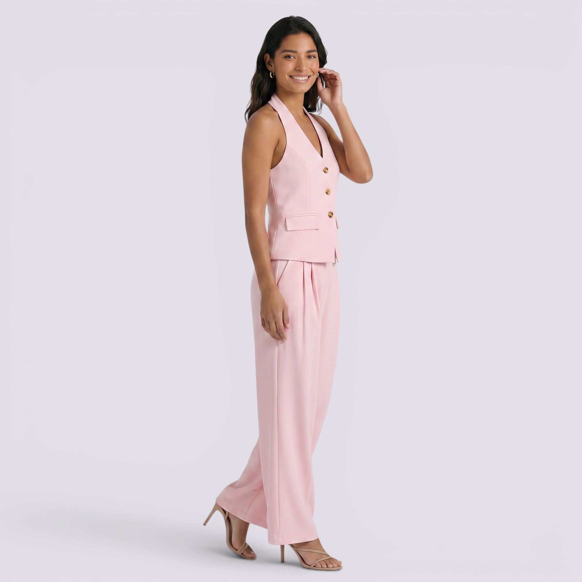 Conjunto Chaleco Pantalón Mujer Elegante