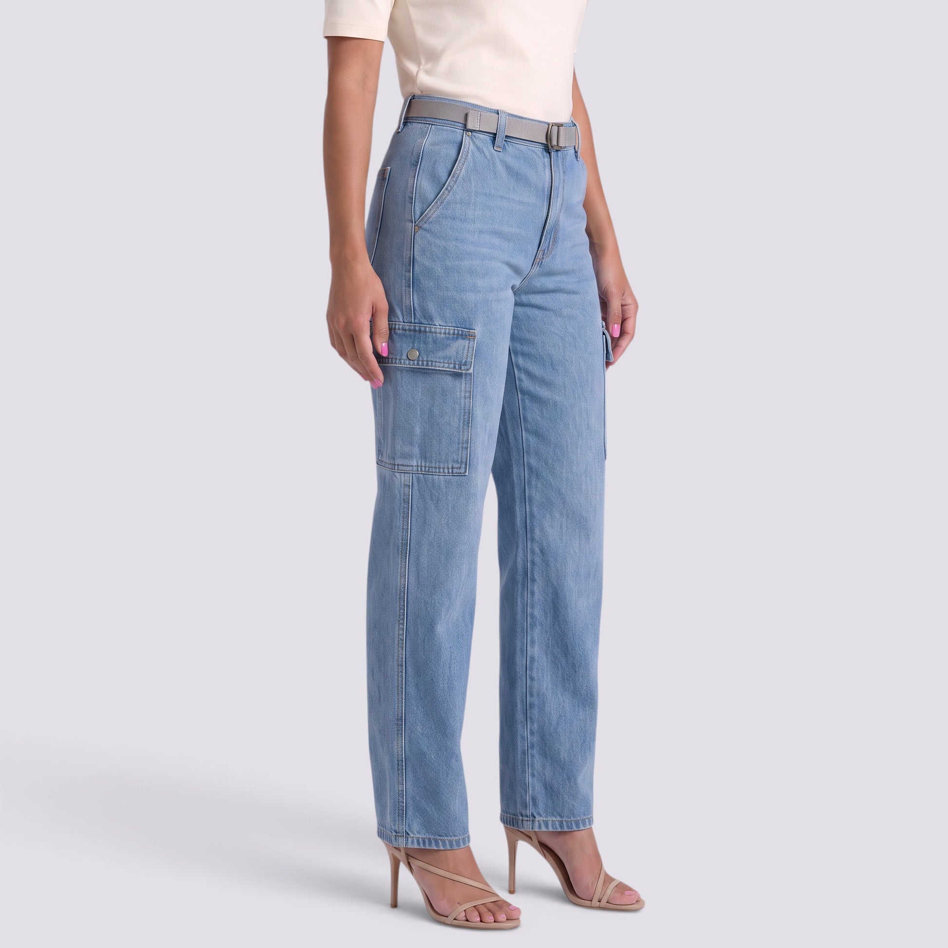 Pantalón Cargo Mujer Tiro Alto