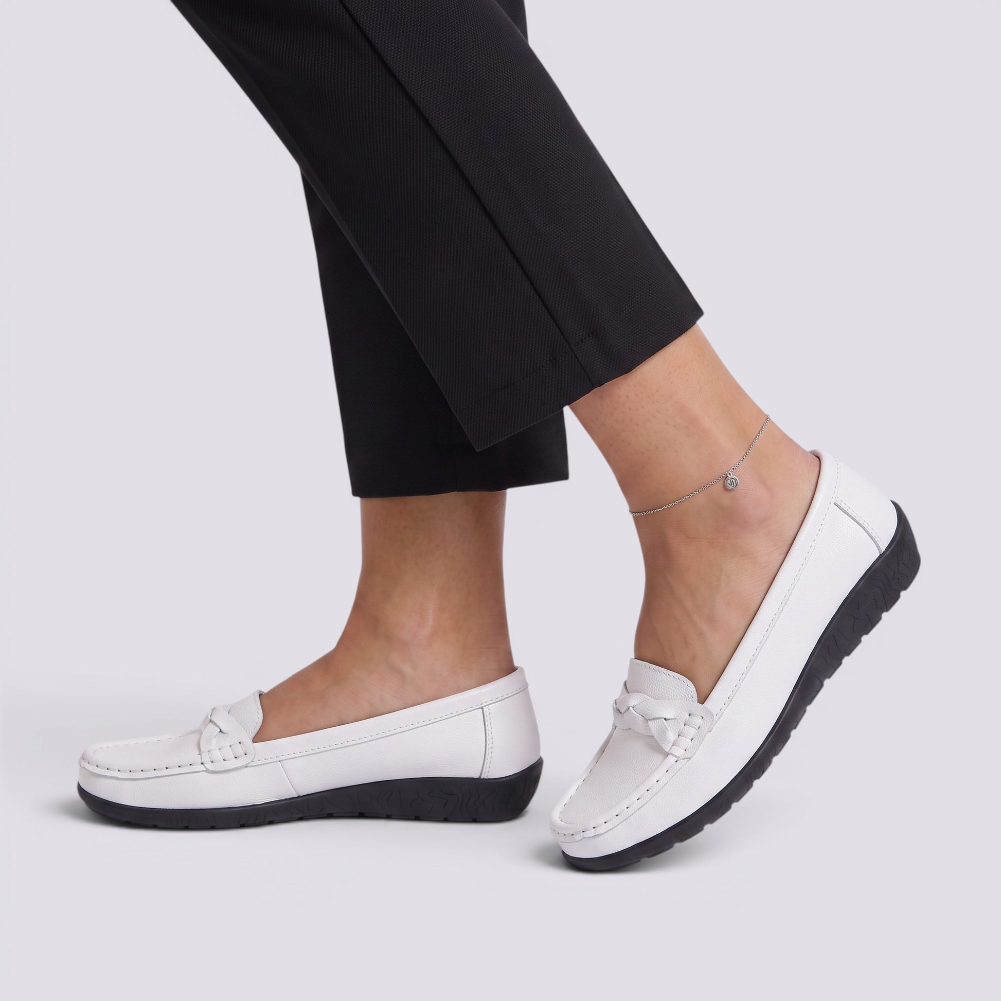 Mocasines Mujer Cómodos y Elegantes Planos Costura Vista