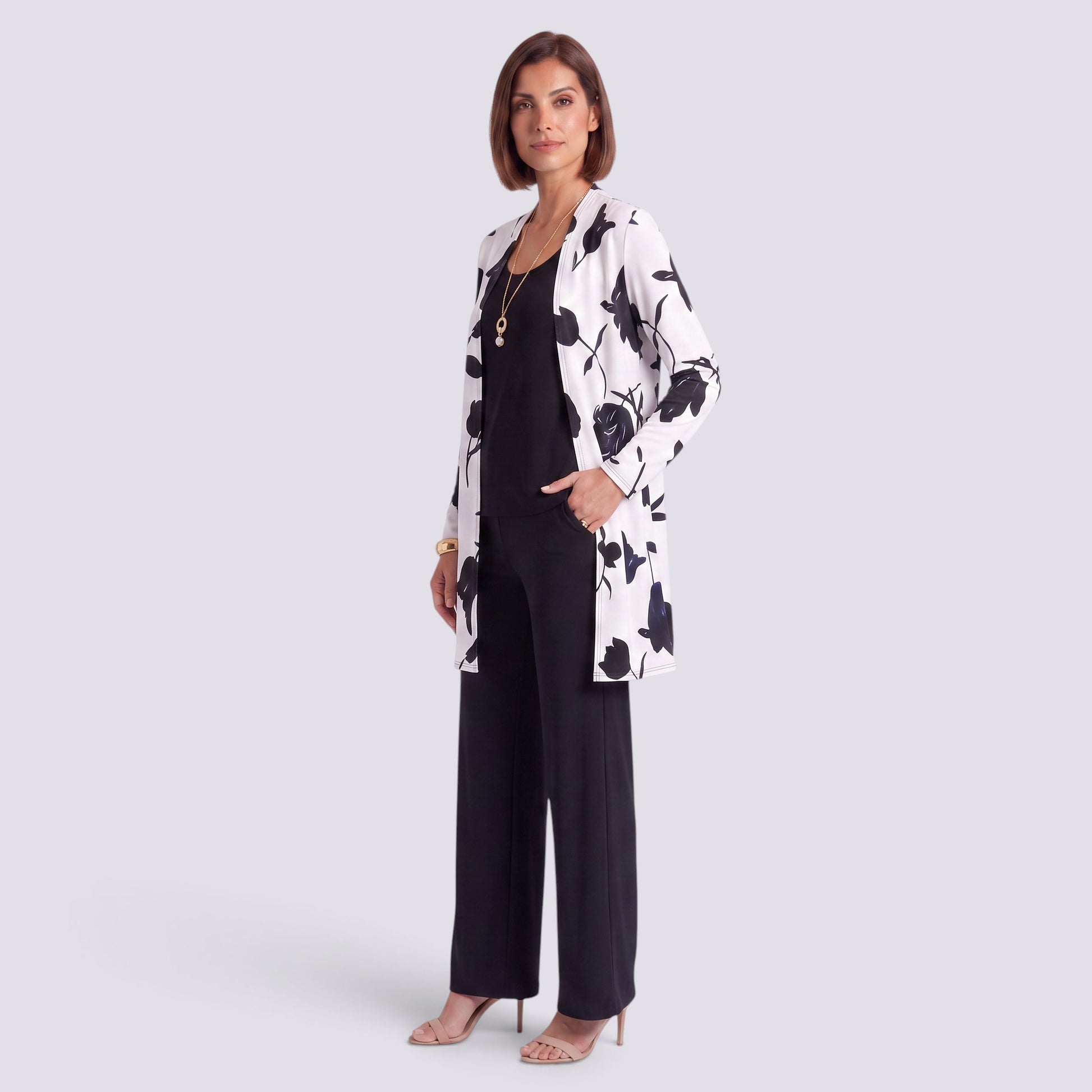Conjunto Mujer Cárdigan y Pantalón Elegante