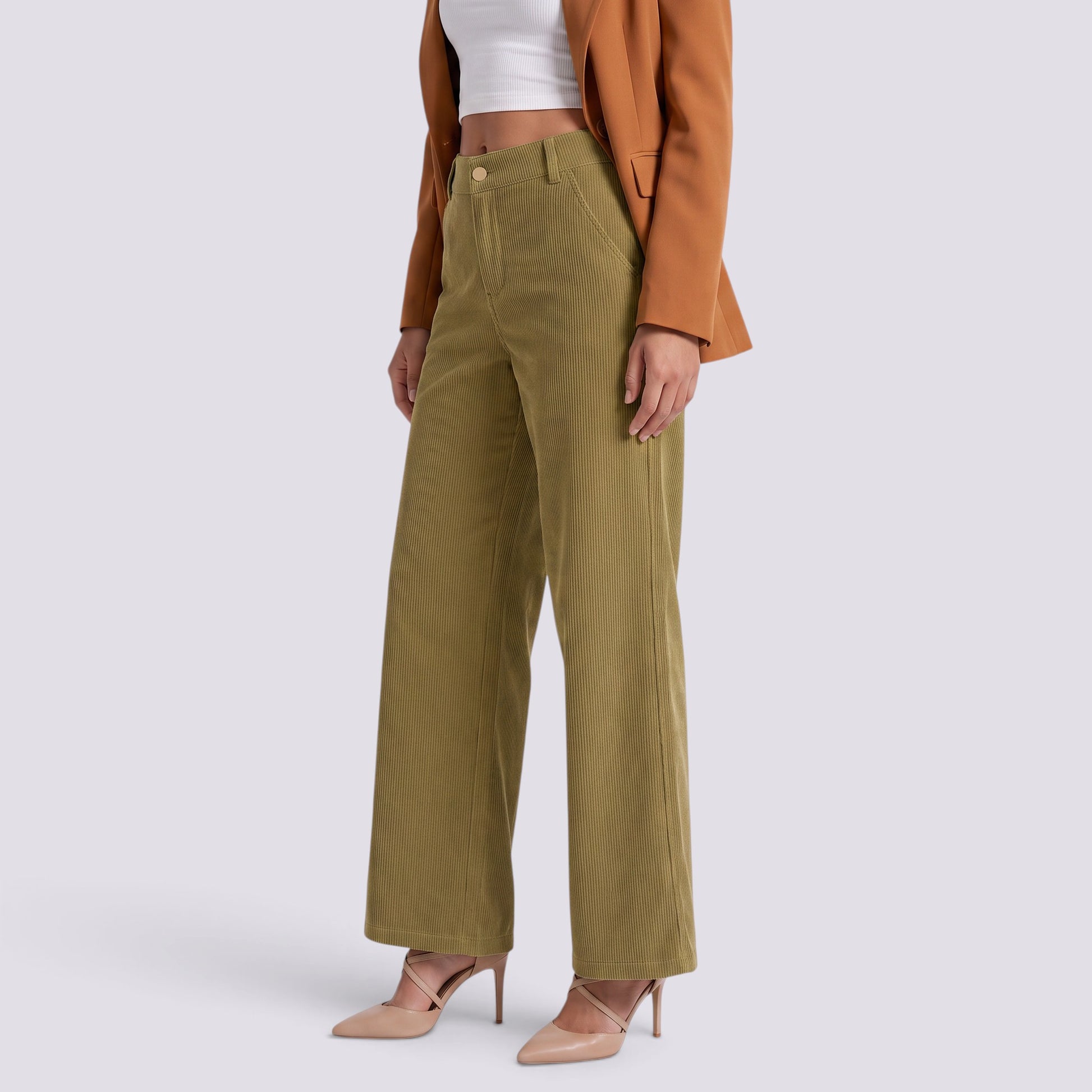 Pantalón Mujer Recto Tiro Alto