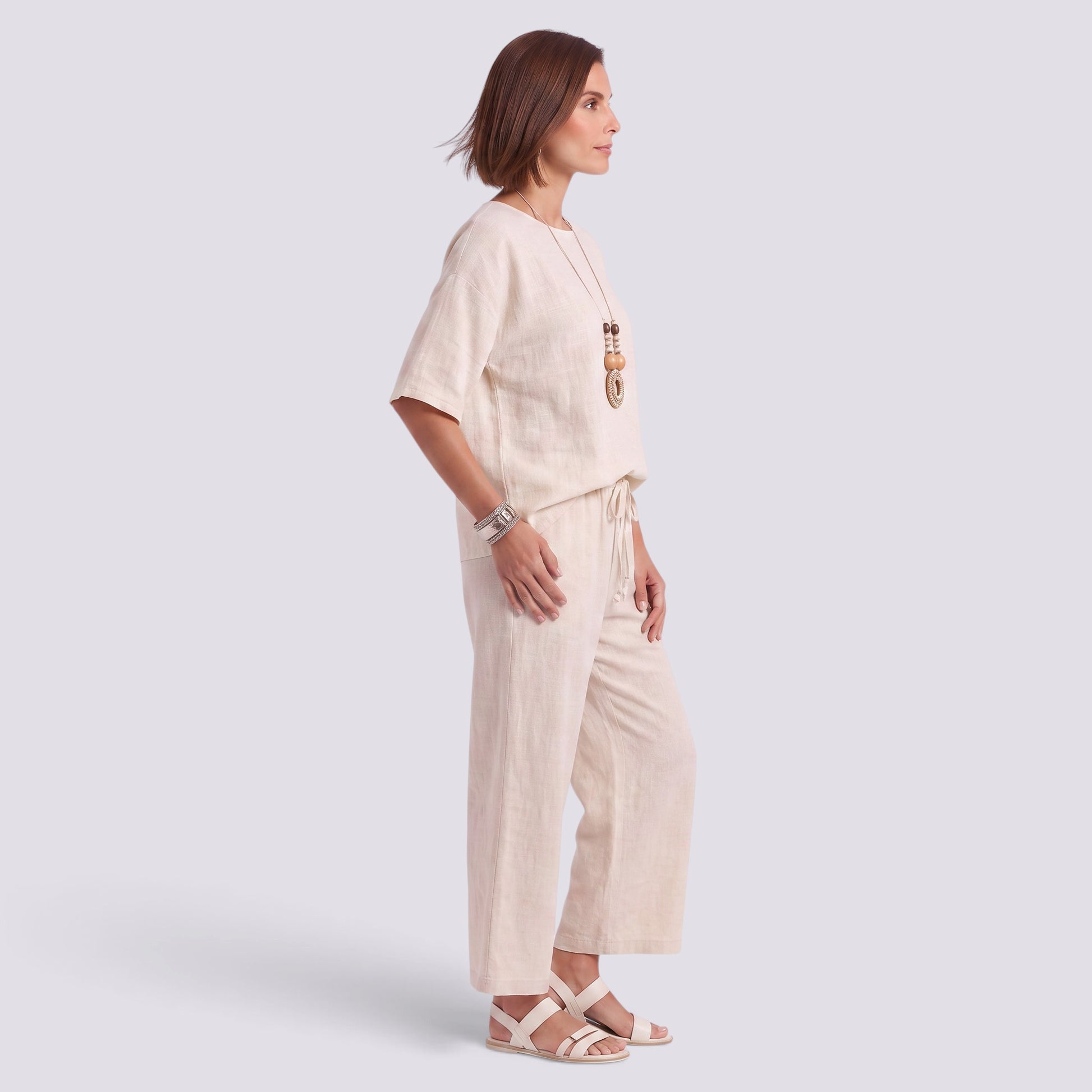 Conjunto Rayas Pantalón Ancho Mujer