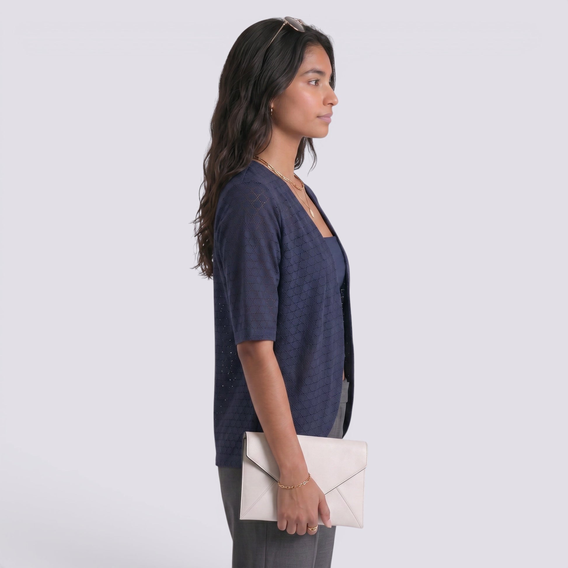 Cárdigan Mujer Elegante de Punto Fino