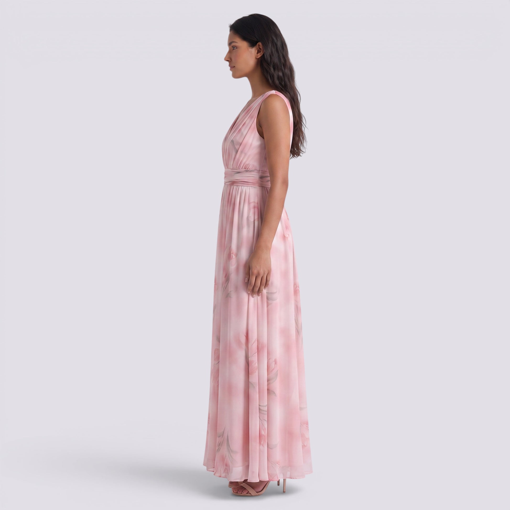 Vestido Largo Fiesta Floral Estampado