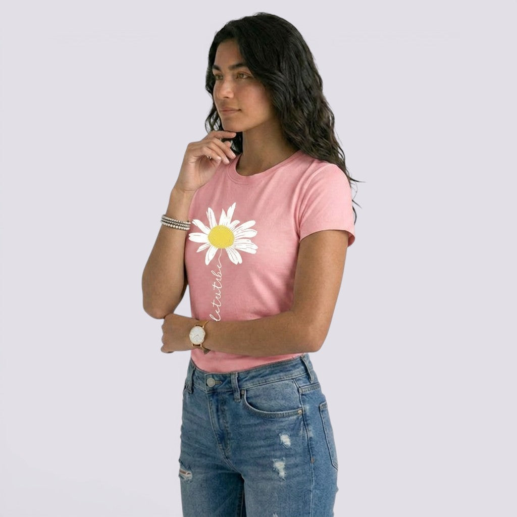 Camiseta Mujer Manga Corta Estampada