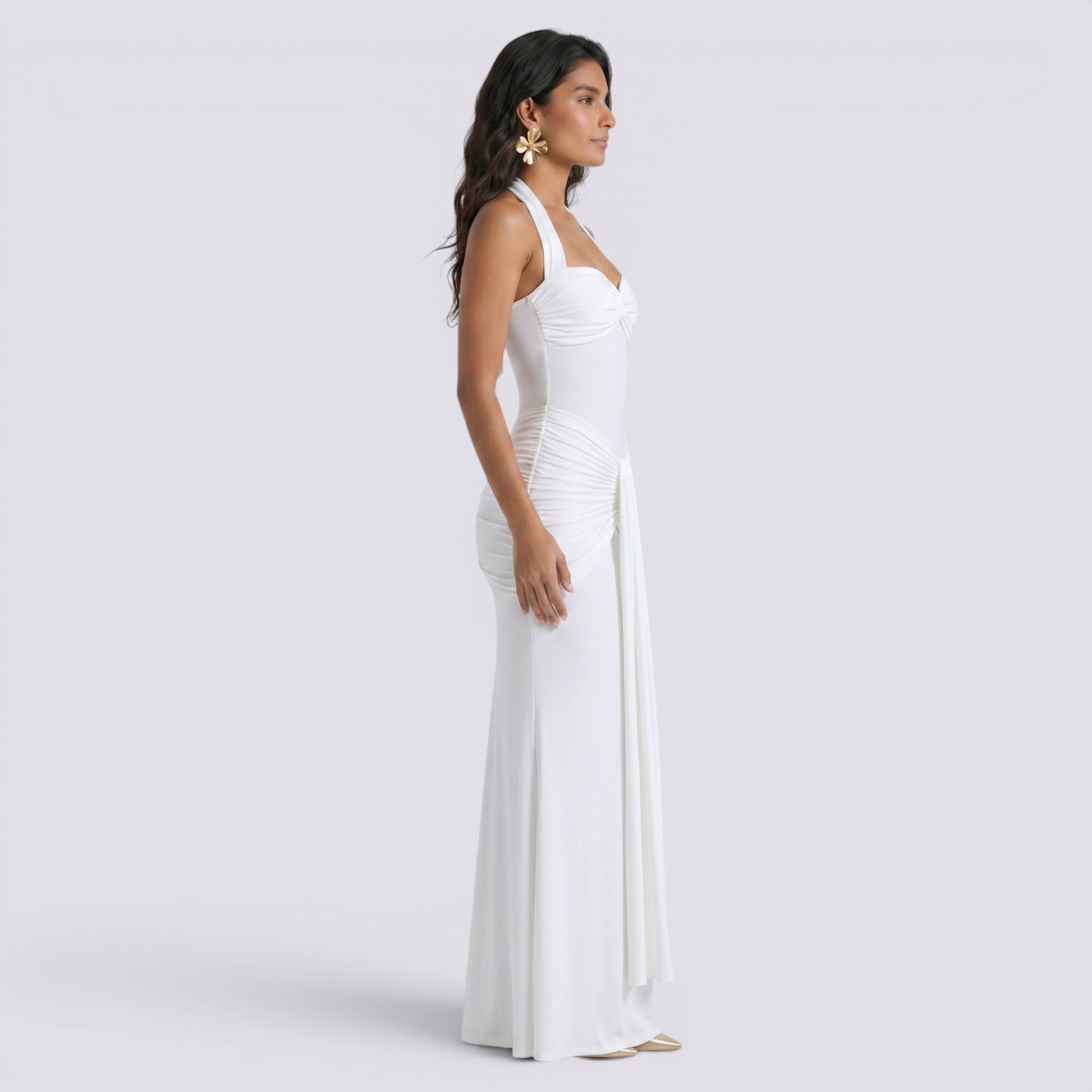 Vestido Largo Halter Mujer Fiesta Espalda Descubierta