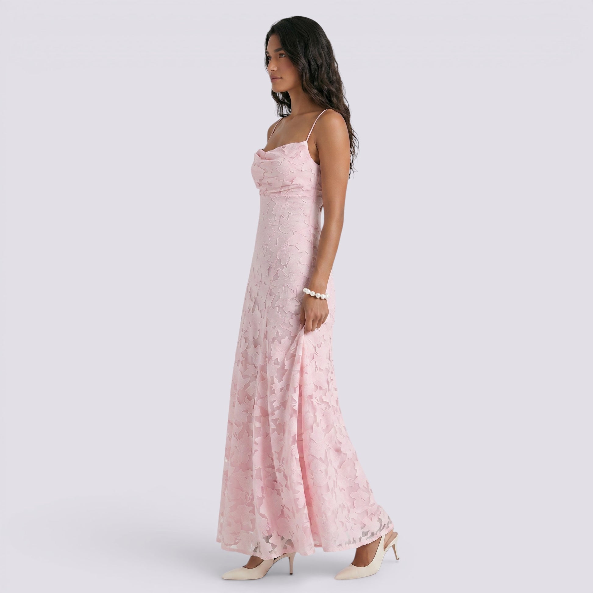 Vestido Largo Mujer Invitada Espalda Descubierta