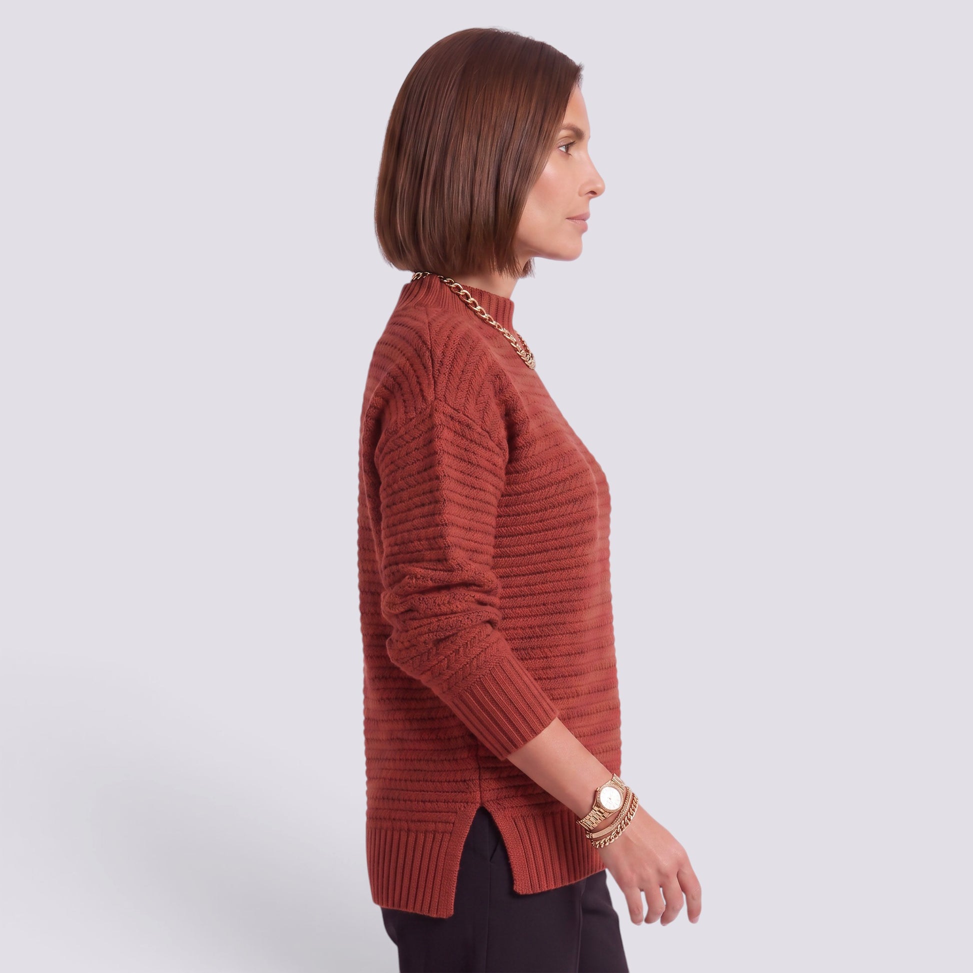 Jersey Mujer de Punto Cuello Alto