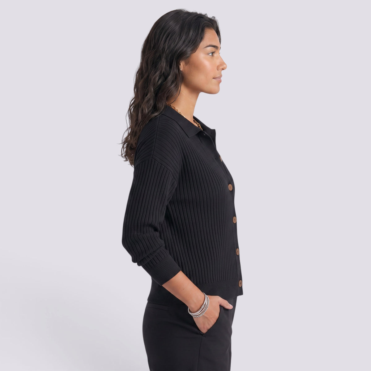 Cárdigan Mujer de Punto con Solapa