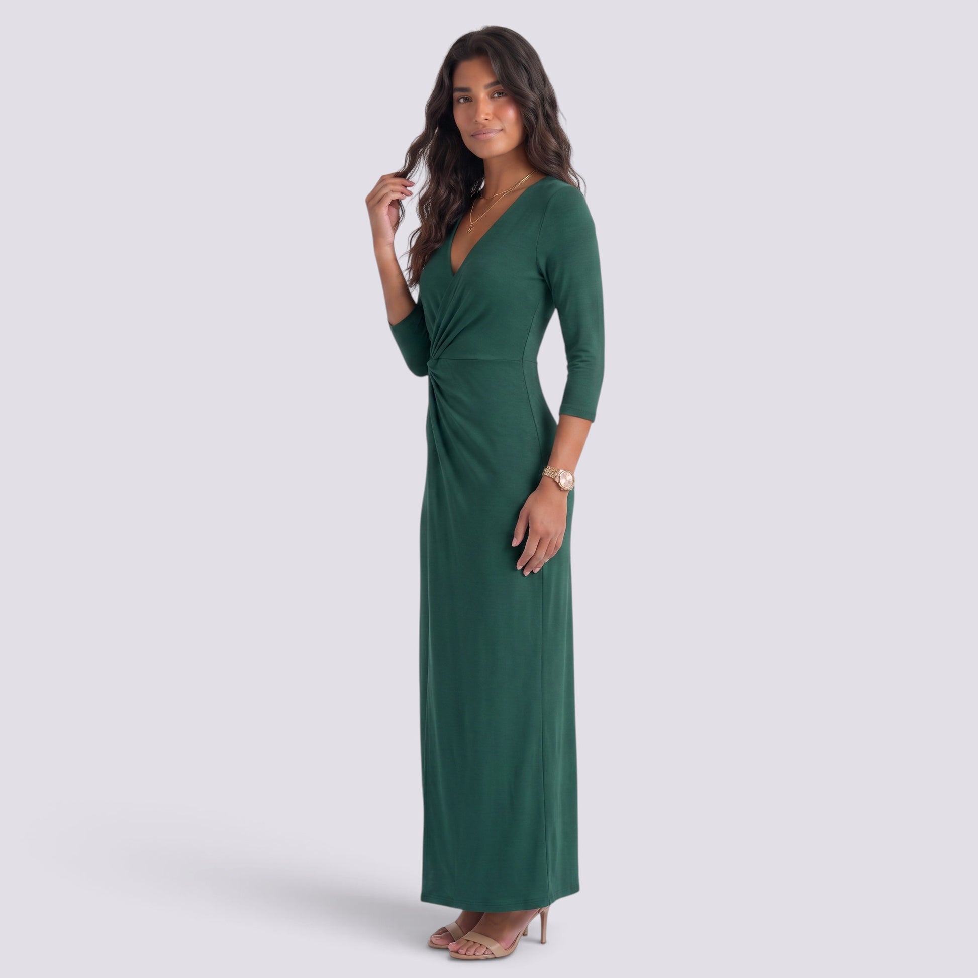 Vestido Largo de Fiesta Mujer Elegante Larga Talle Alto