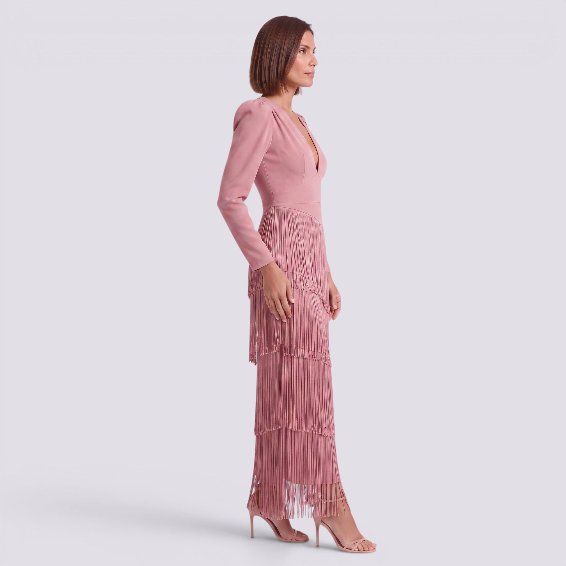Vestido Largo Fiesta Mujer Escote V