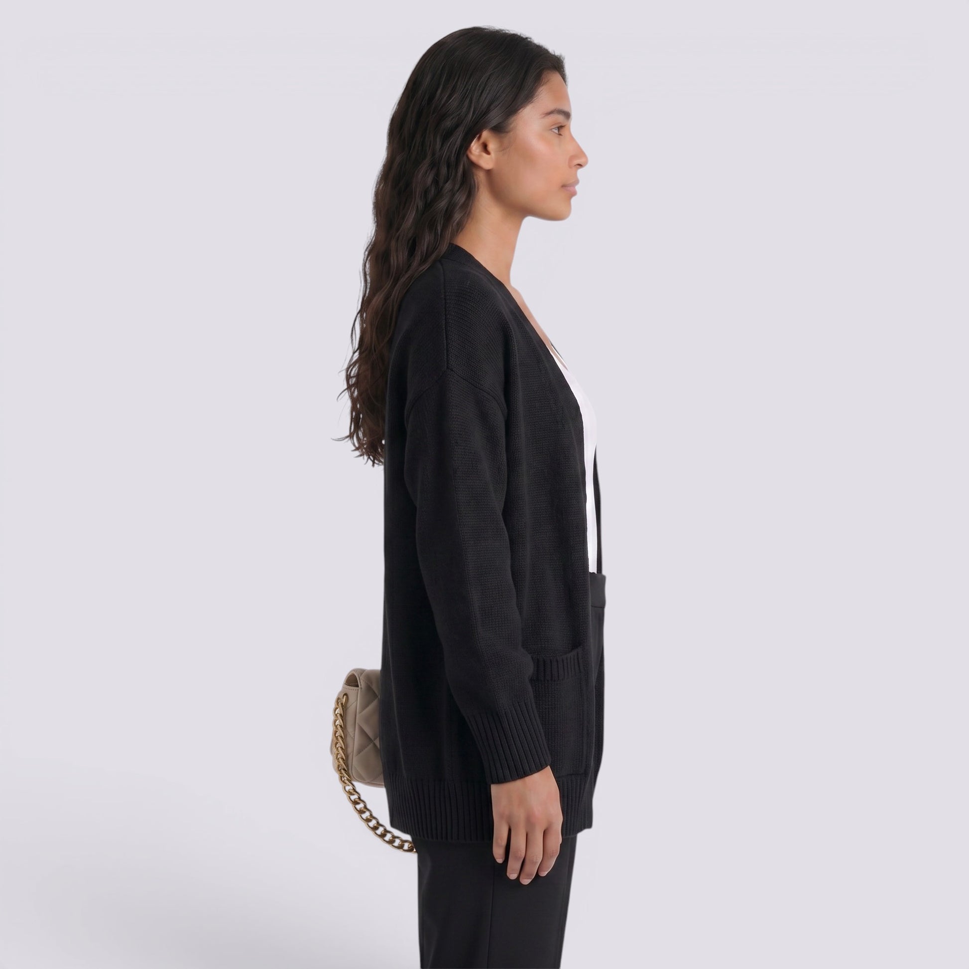 Cárdigan Mujer Largo Oversize de Punto